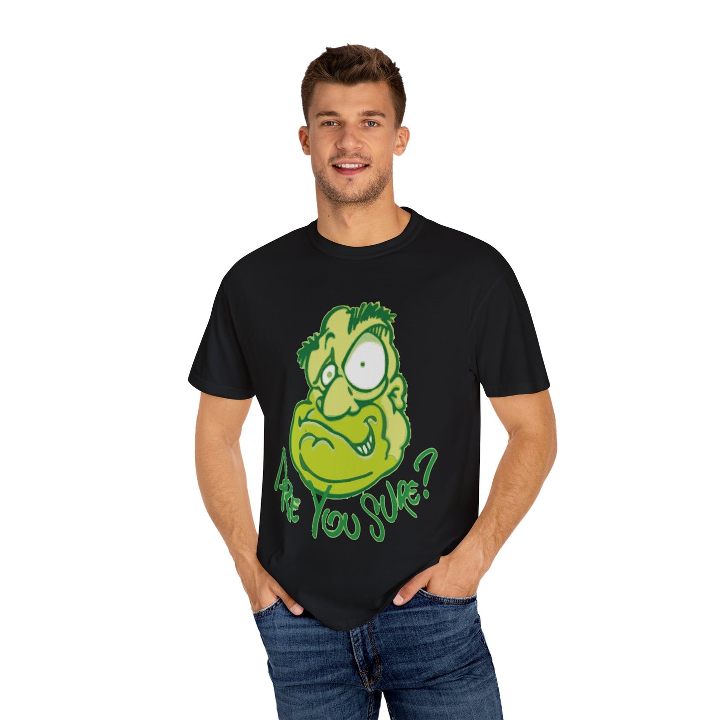 Unisex Garment-Dyed T-Shirt with Quirky Cartoon Design - Perfect for Casual Wear, Gifting, Parties, and Everyday Comfort