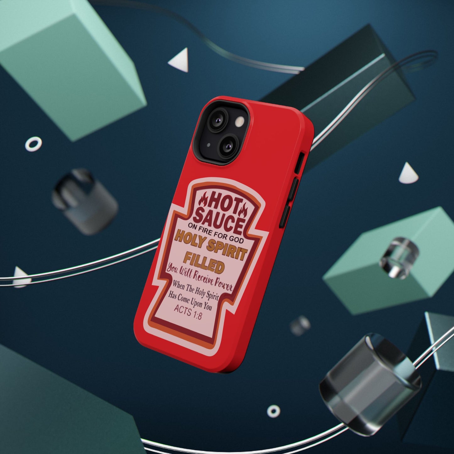Holy Spirit Hot Sauce Phone Cases - Impact-Resistant, Christian Gift, Spiritual Reminder, Unique Design, Faith-Based Accessory
