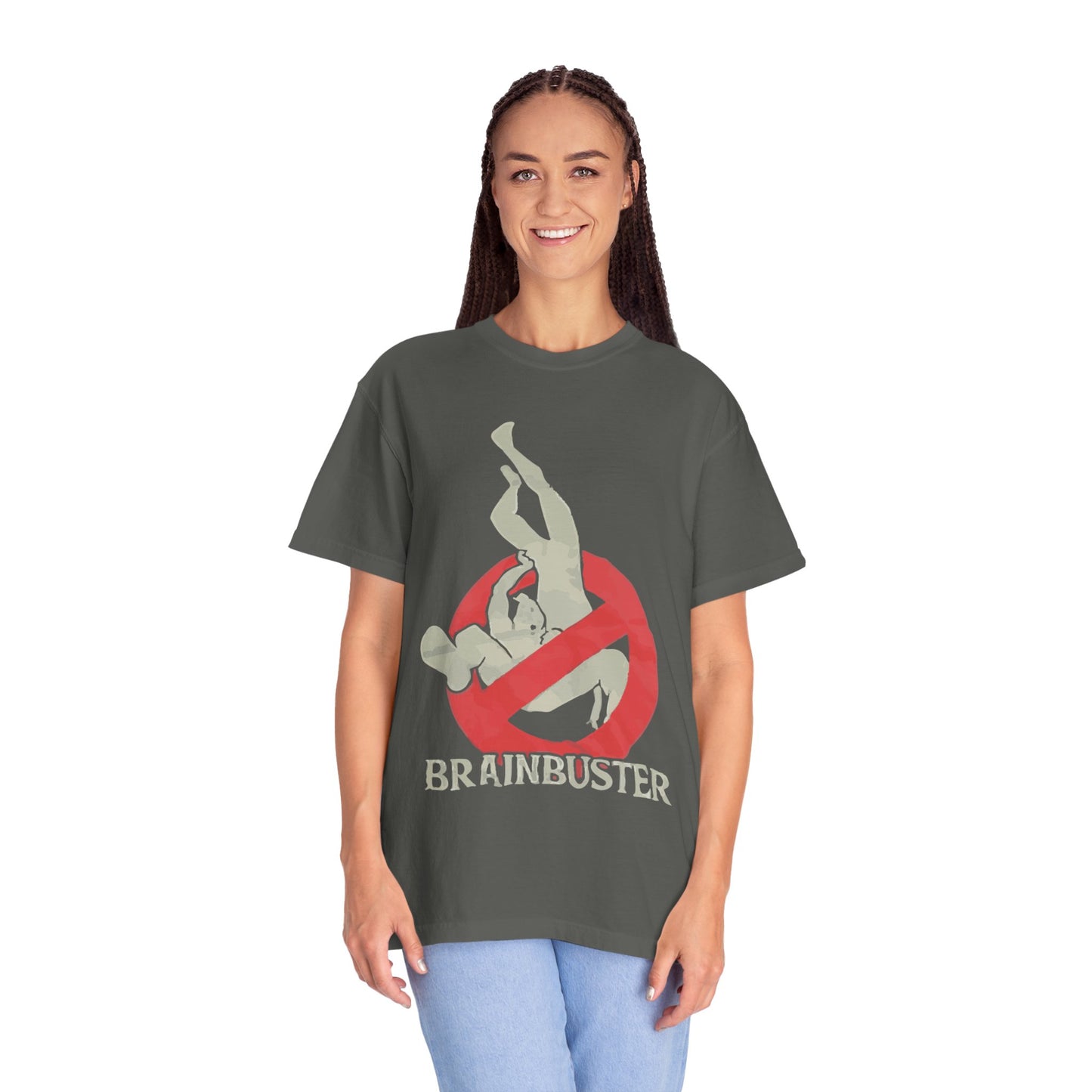 Unisex Fun Graphic T-Shirt, Graphic Tee, Casual Wear, Gift for Wrestling Fans, Brainbuster Design, Humor Apparel, Everyday Style