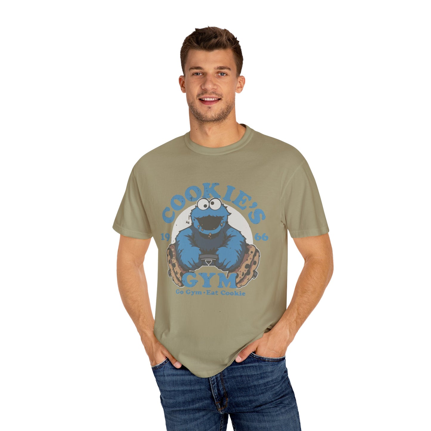Cookie Monster Inspired Unisex T-Shirt, Fun Gift for Gamers, Casual Wear, Birthday Gift, Kitchen & Gym Motivation