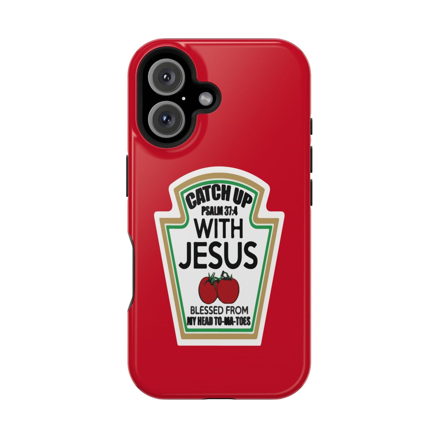 Fun Christian Phone Case, Catch Up with Jesus, Impact-Resistant, Faith-Based Gift, Religious Accessories, Bible Verses