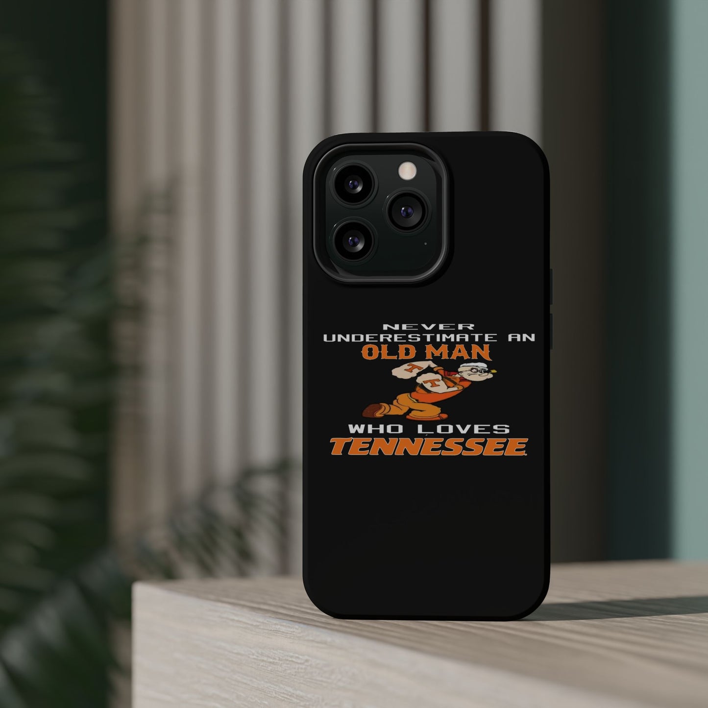Tough Phone Case, Old Man Who Loves Tennessee, Gift for Grandpa, Tennessee Pride, Men's Accessories, Father's Day, Custom Cases