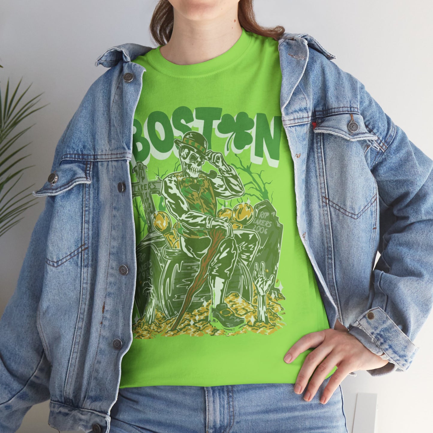 Boston Graphic Tee, Unisex Heavy Cotton T-Shirt, Vintage Boston Shirt, Irish Pride Apparel, St. Patrick's Day Gift, Casual Wear