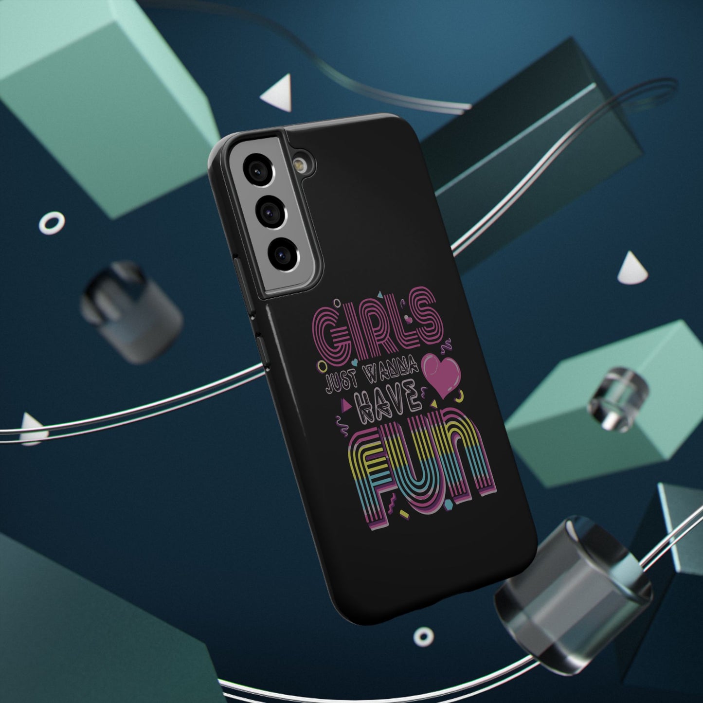 Fun Vibe Phone Case - Girls Just Wanna Have Fun Cell Case, Impact-Resistant Cover, Gift for Teens, Birthday Party Accessory, Trendy Tech