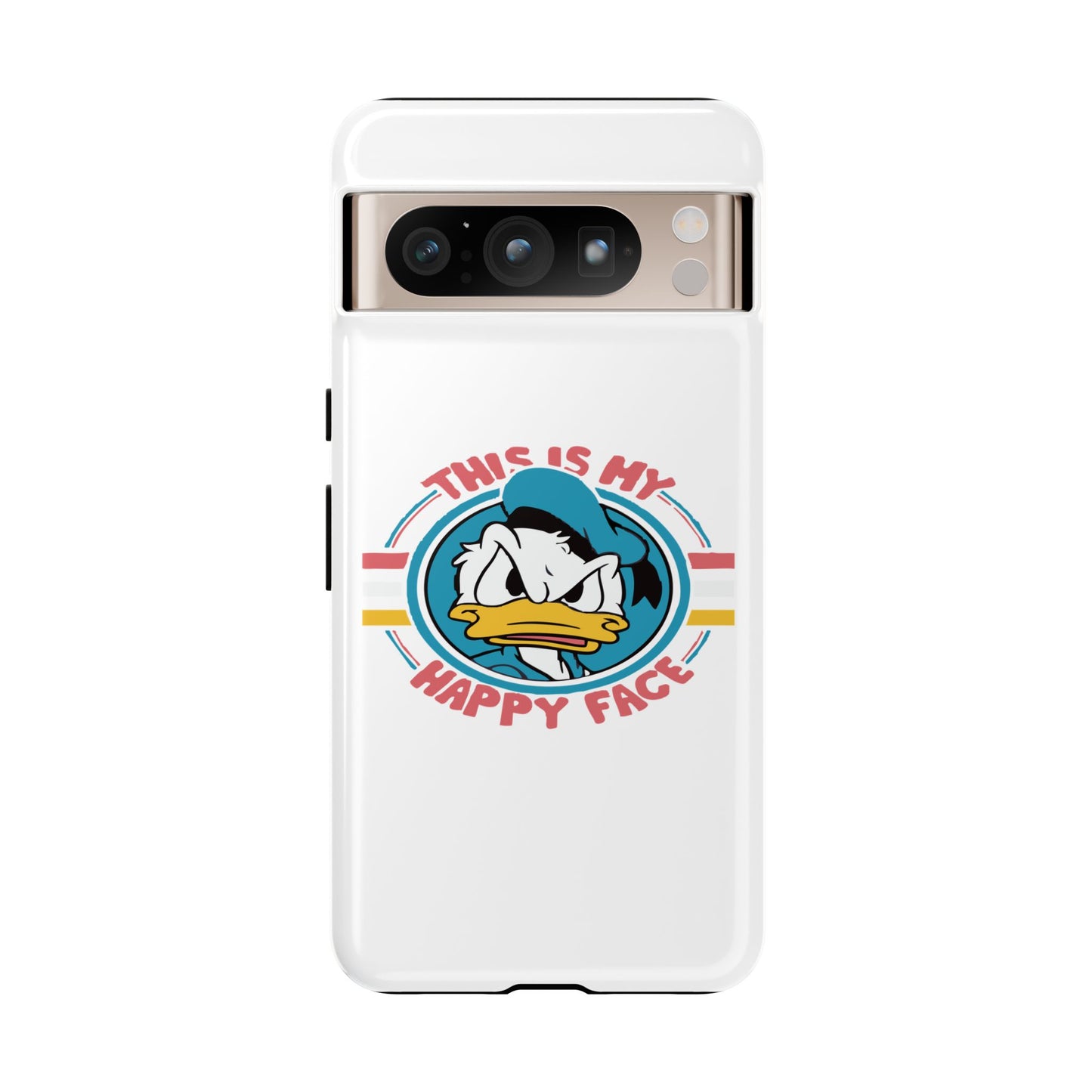 Tough Cases: This is My Happy Face Phone Case, Funny Phone Case, Donald Duck Case, Cute Phone Accessory, Gift for Disney Fans