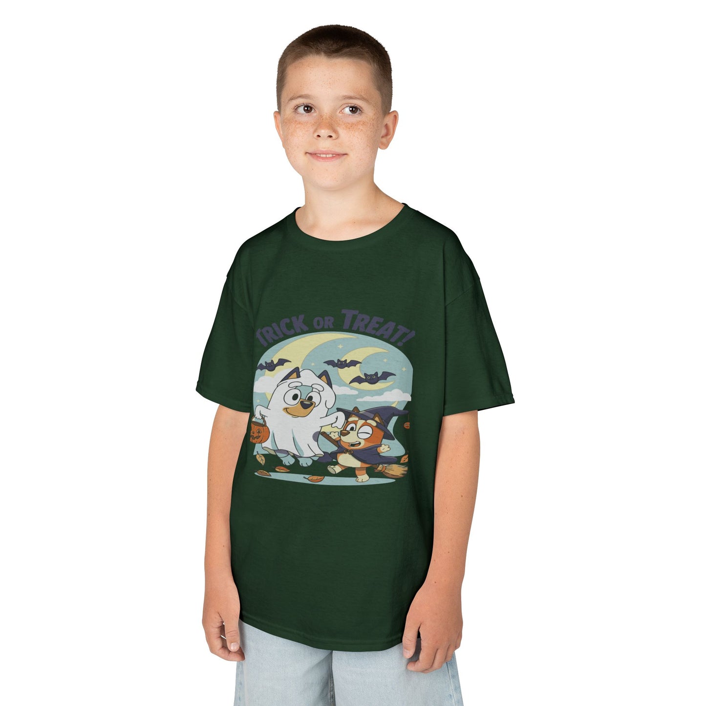 Kids Halloween T-Shirt, Trick or Treat Tee, Fun Ghost & Owl Shirt, Spooky Season Apparel, Cute Costume Top for Kids