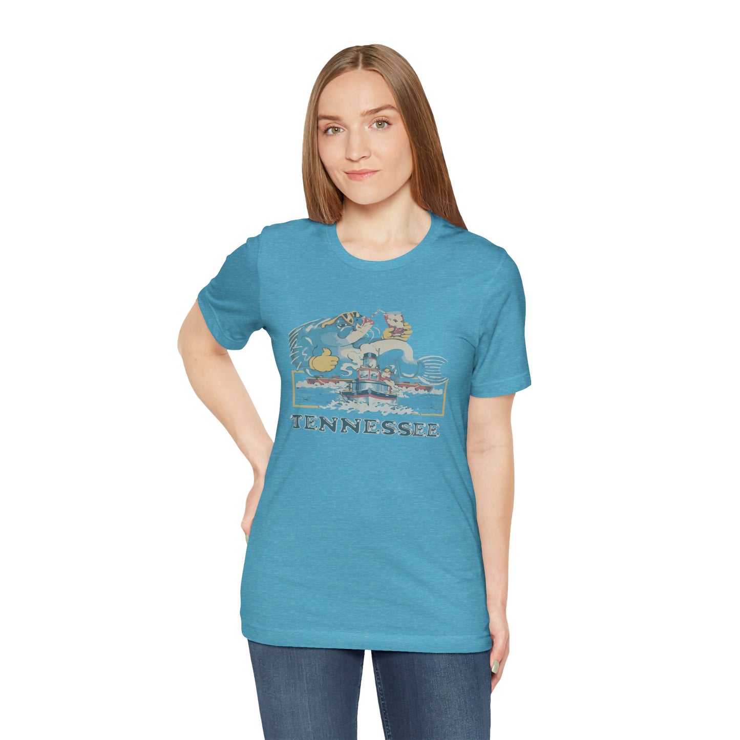 Tennessee Vintage Graphic Tee, Unisex Jersey Short Sleeve T-Shirt, Souvenir Shirt, Vacation Wear, Gift for Travelers, Retro Tee
