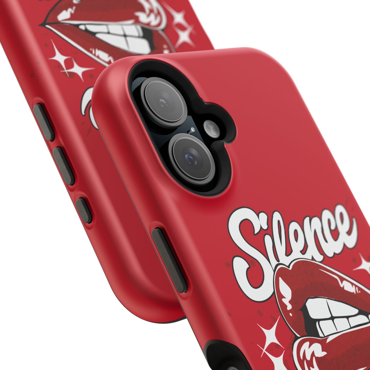 Bold Expression Magnetic Tough Cases, Phone Cover, Gift for Her, Pop Art, Trendy Accessory, Silence Speaks Design