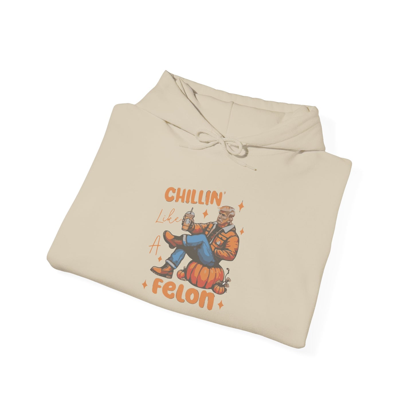 Chillin' Like a Felon Hoodie - Cozy Unisex Sweatshirt for Fall Celebrations