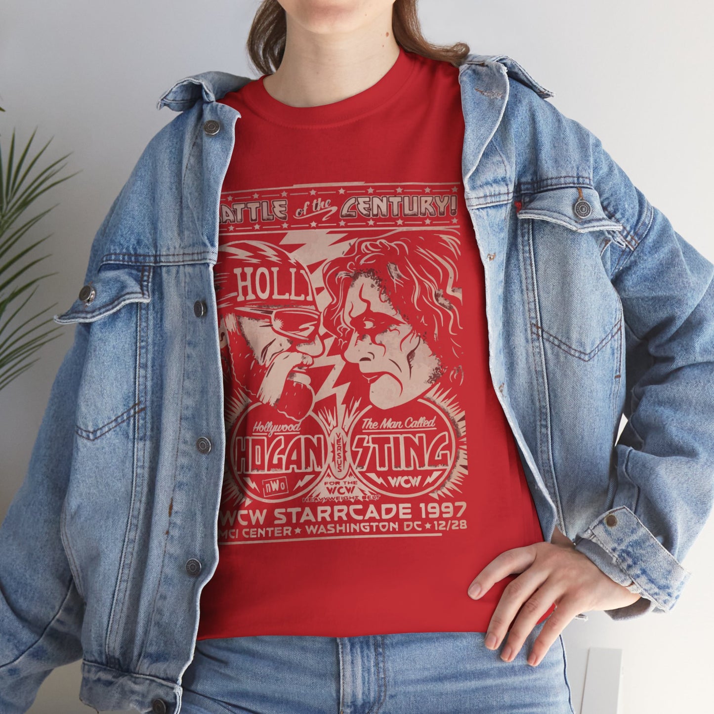 Vintage Wrestling Tee - Hulk vs Sting Retro Sports Nostalgia - Classic WCW Unisex Heavy Cotton Tee