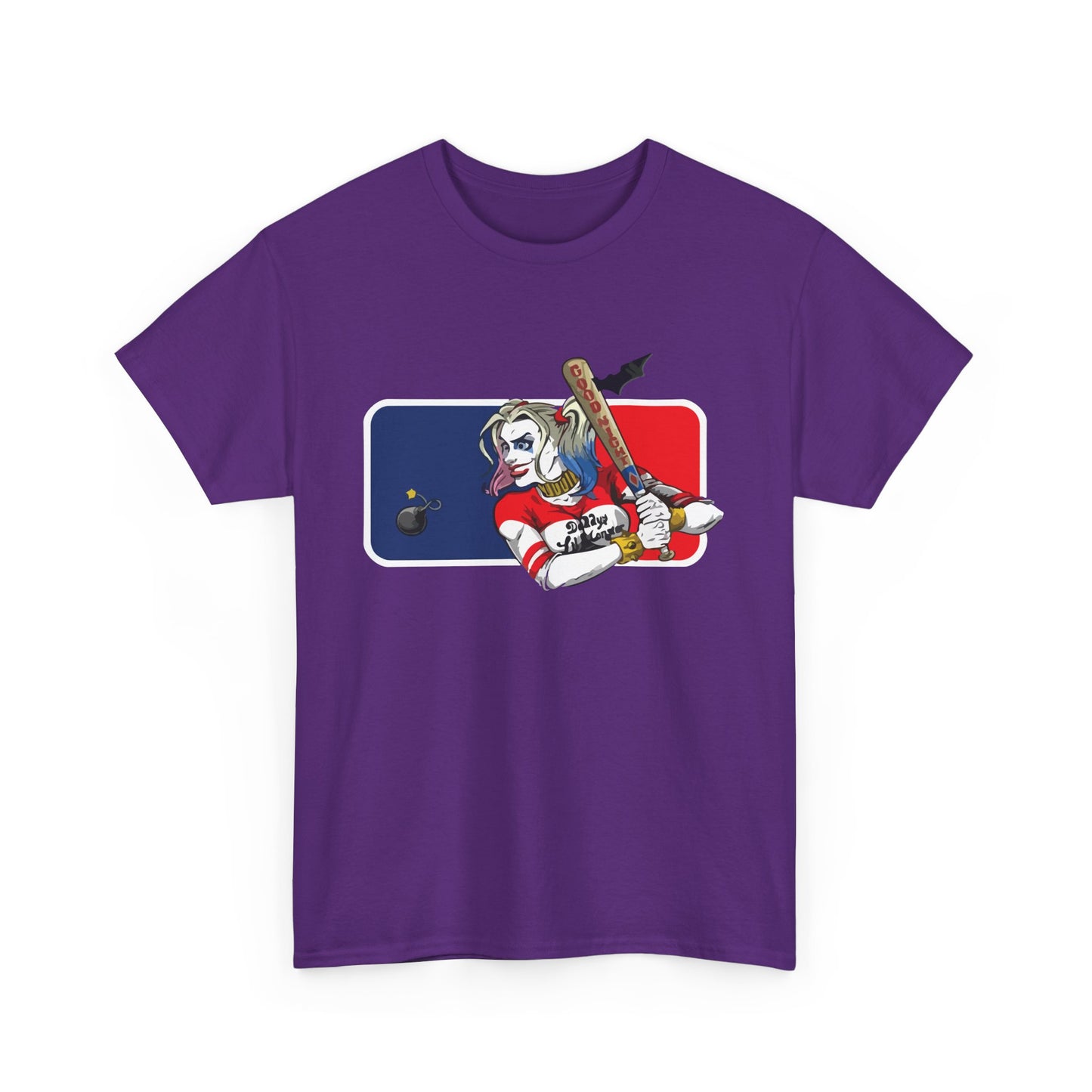 Unisex Baseball Graphic Tee - Harley Quinn DC Casual Wear for Sports Lovers
