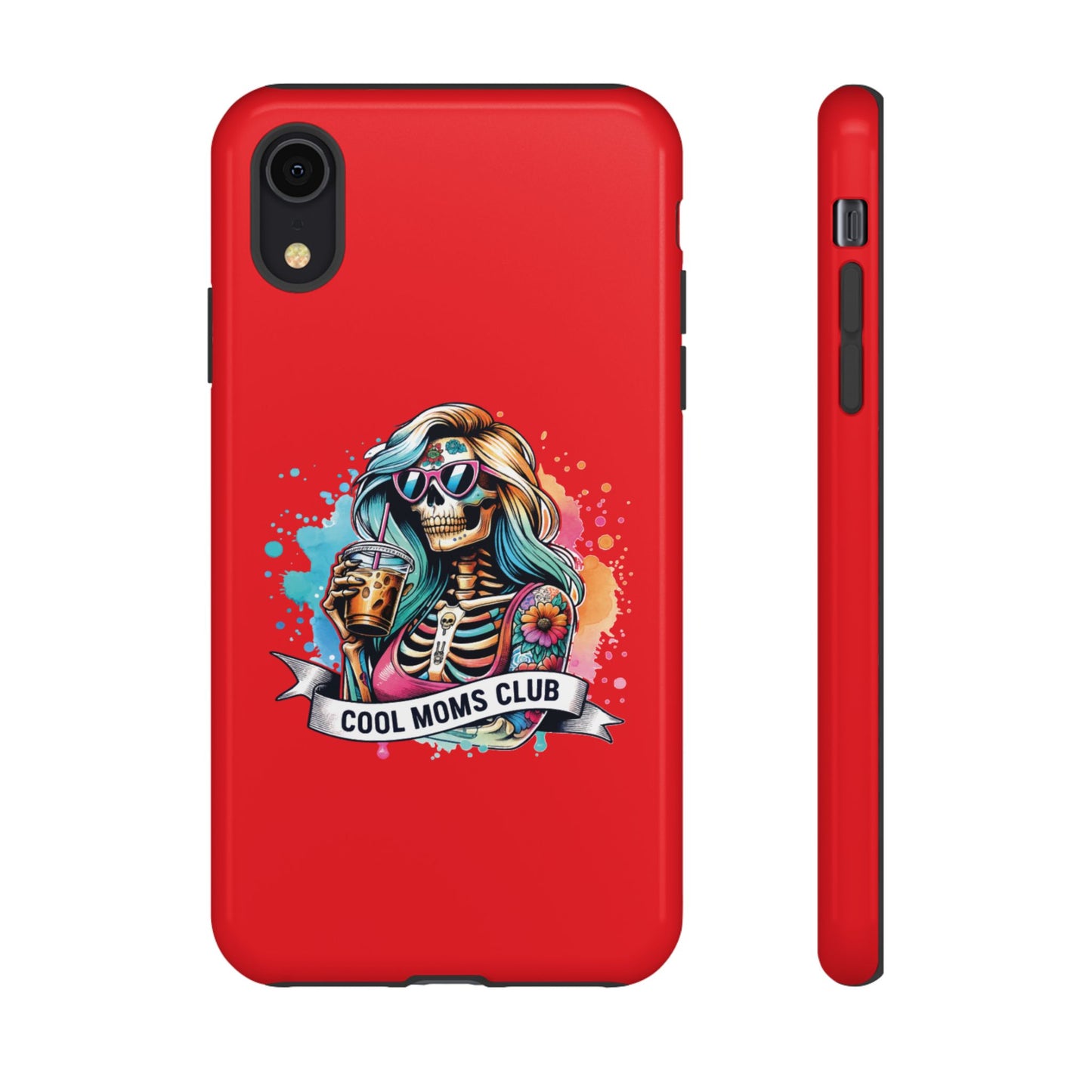 Cool Moms Club Phone Case - Tough Cases, Funky Phone Cover, Gift for Moms, Skeleton Design, Trendy Tech Accessories