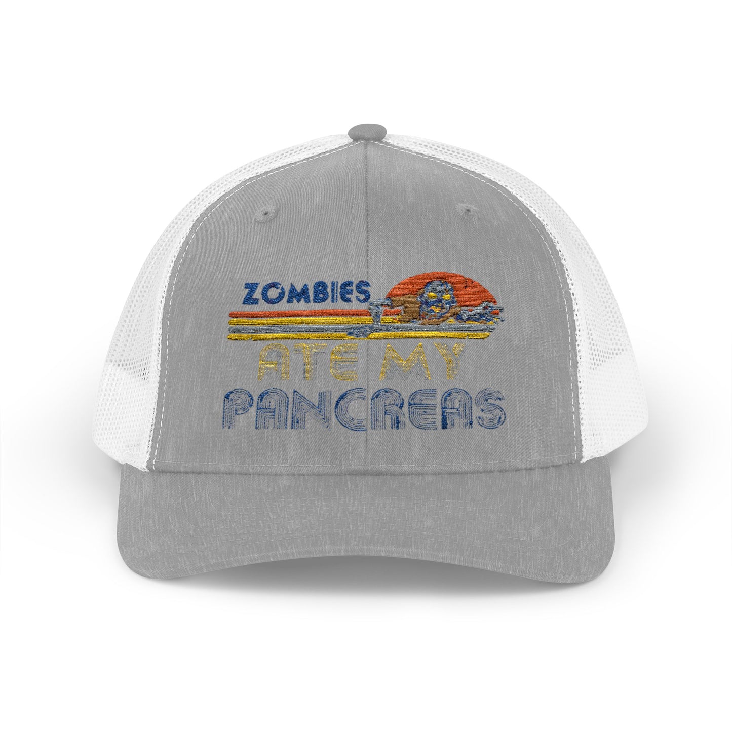 Retro Snapback Trucker Cap - Zombies Ate My Pancakes, Fun Casual Hat