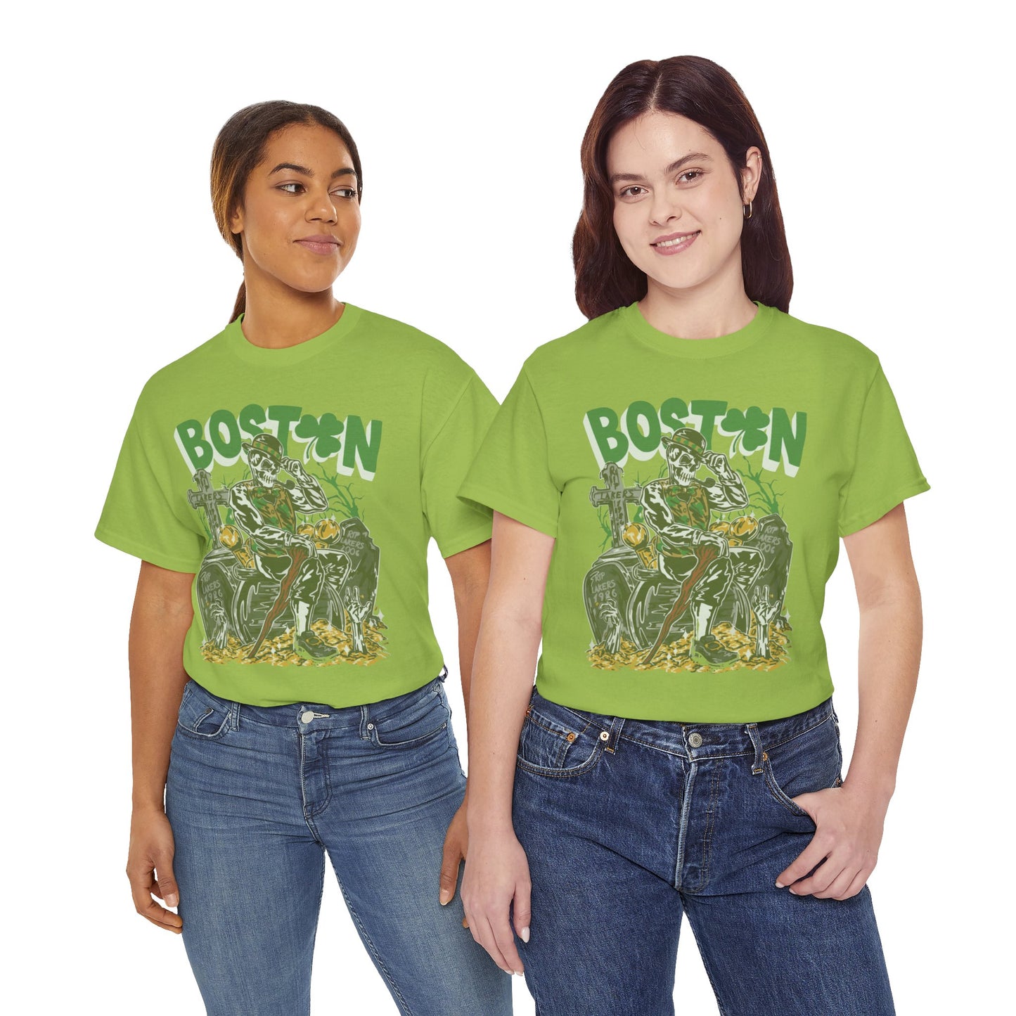 Boston Graphic Tee, Unisex Heavy Cotton T-Shirt, Vintage Boston Shirt, Irish Pride Apparel, St. Patrick's Day Gift, Casual Wear