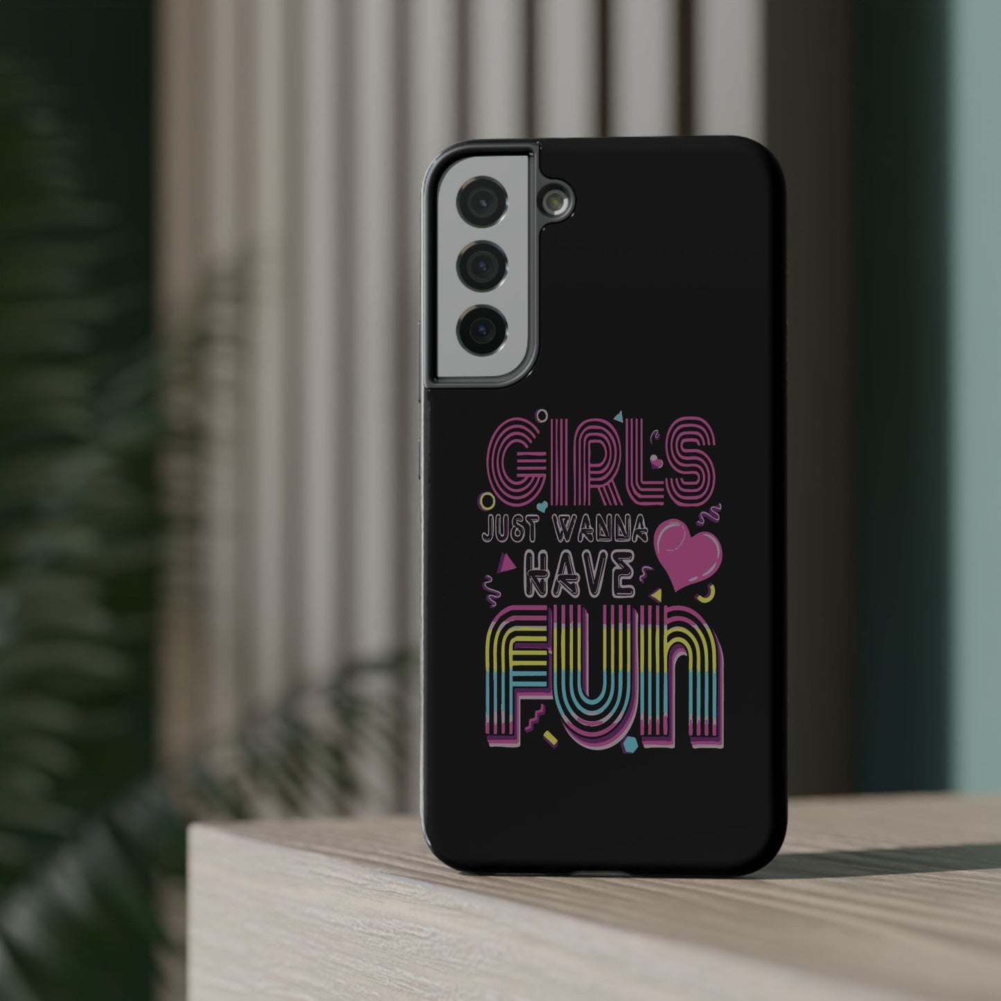 Fun Vibe Phone Case - Girls Just Wanna Have Fun Cell Case, Impact-Resistant Cover, Gift for Teens, Birthday Party Accessory, Trendy Tech