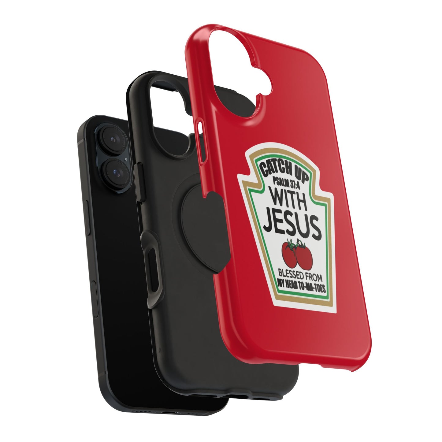 Fun Christian Phone Case, Catch Up with Jesus, Impact-Resistant, Faith-Based Gift, Religious Accessories, Bible Verses