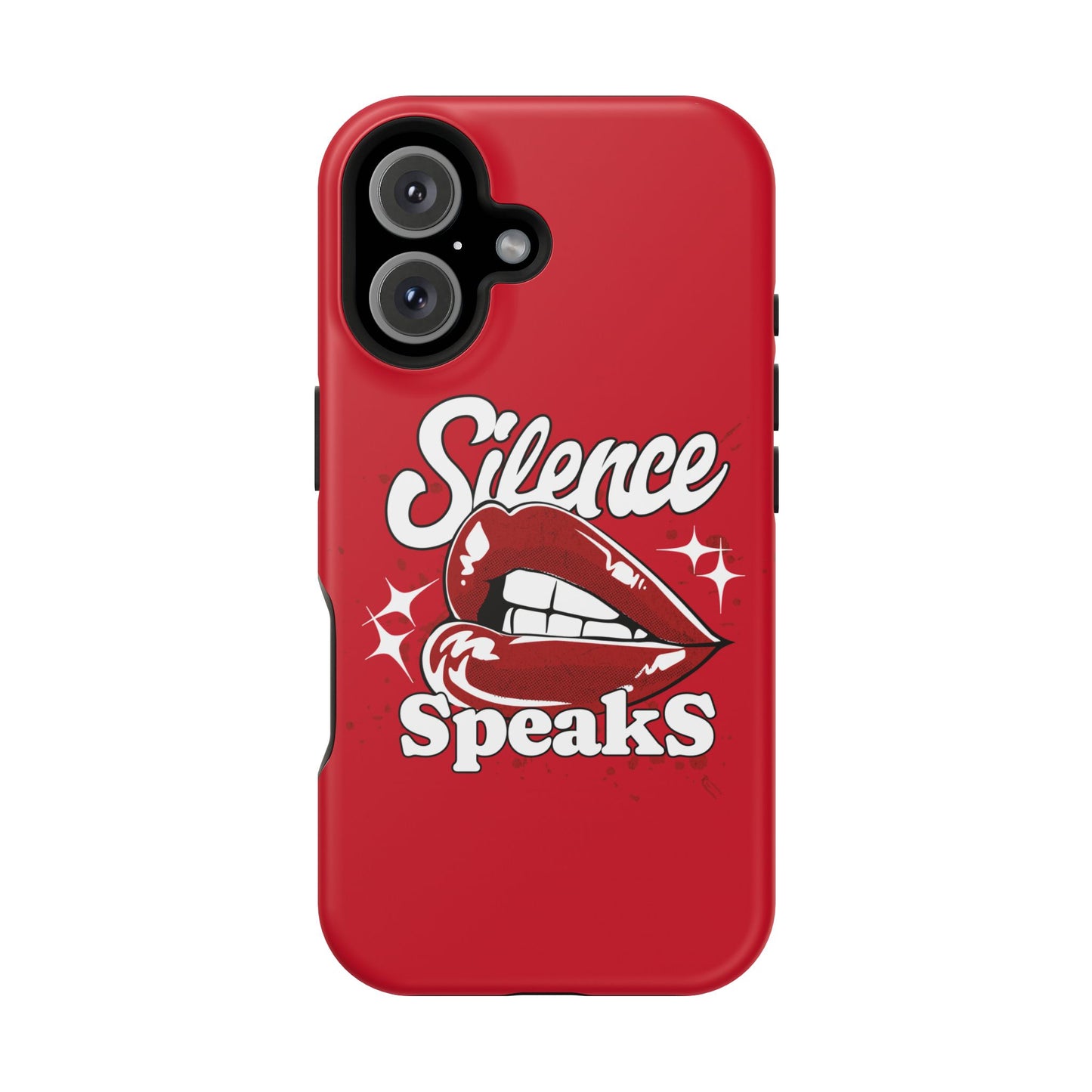 Bold Expression Magnetic Tough Cases, Phone Cover, Gift for Her, Pop Art, Trendy Accessory, Silence Speaks Design