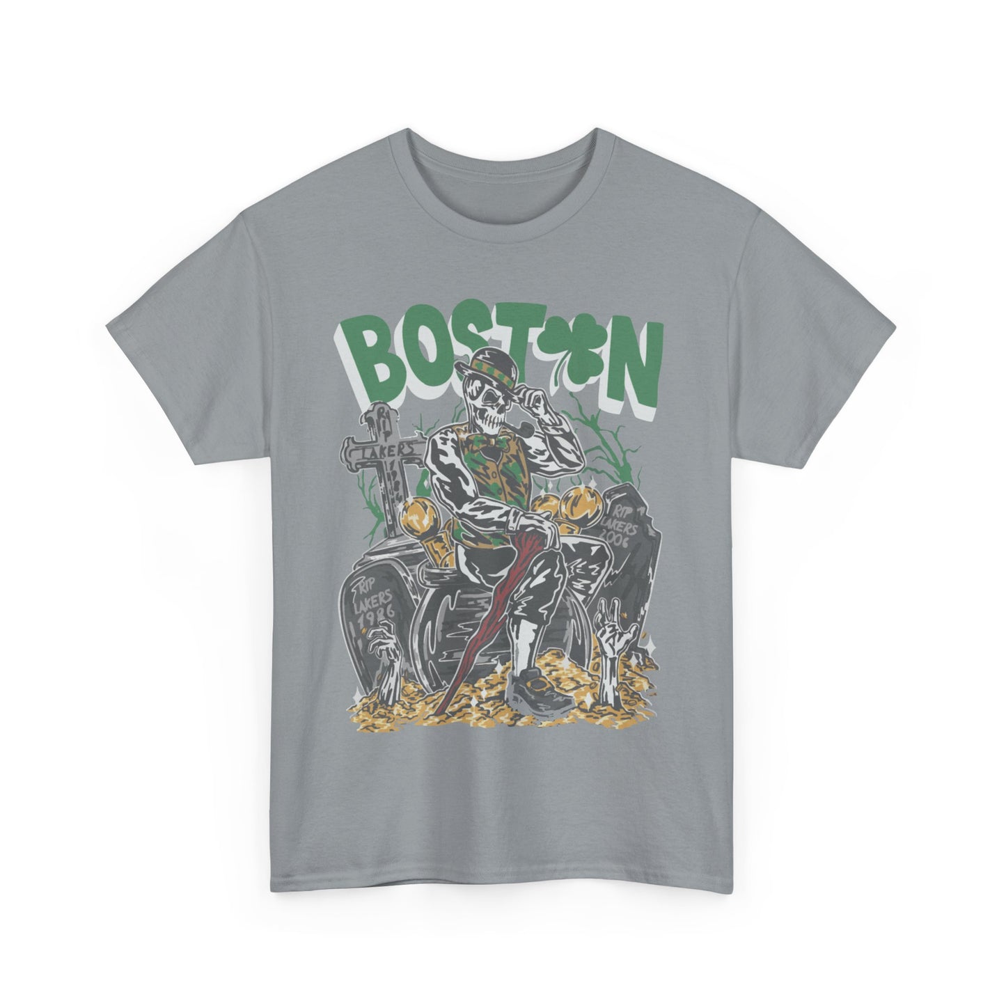 Boston Graphic Tee, Unisex Heavy Cotton T-Shirt, Vintage Boston Shirt, Irish Pride Apparel, St. Patrick's Day Gift, Casual Wear