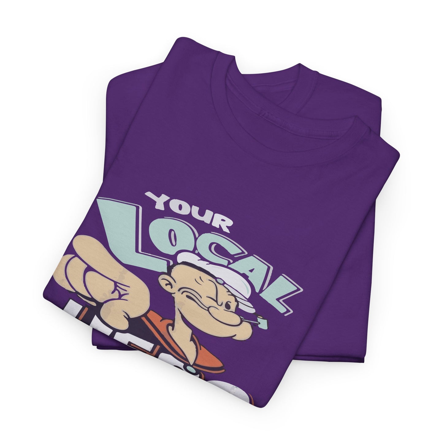 Local Hero Unisex Heavy Cotton Tee | Cool Graphic Tee for Everyday Wear, Gift for Friends, Casual Style, Birthday Gift, Gift for Heroes