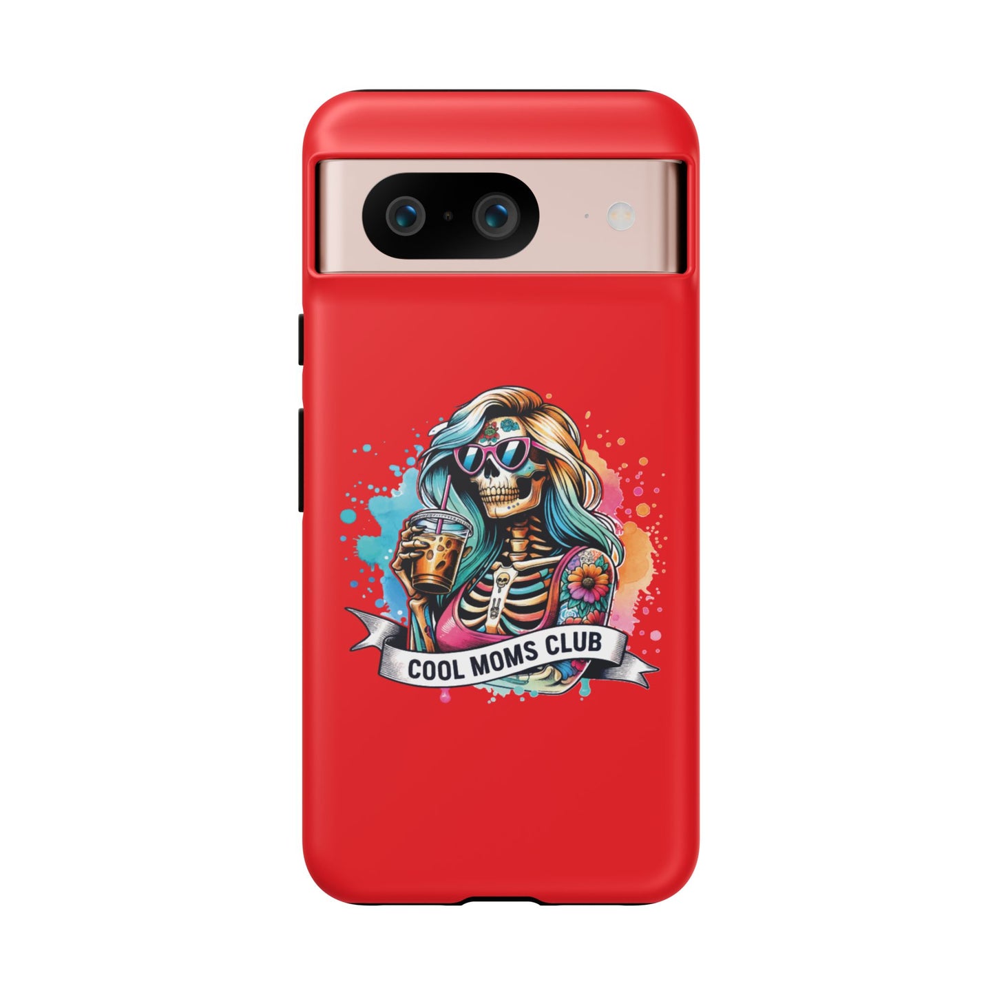 Cool Moms Club Phone Case - Tough Cases, Funky Phone Cover, Gift for Moms, Skeleton Design, Trendy Tech Accessories