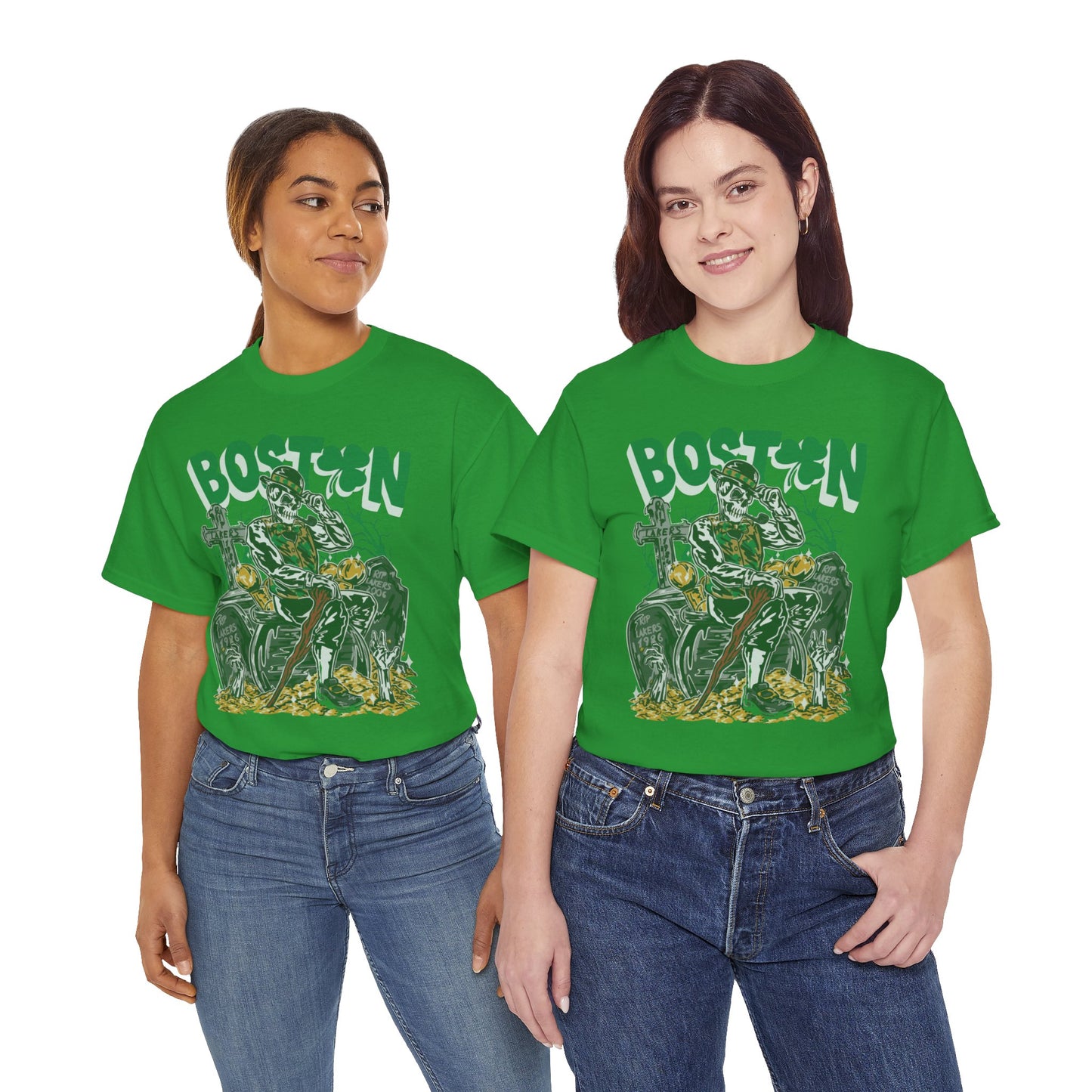 Boston Graphic Tee, Unisex Heavy Cotton T-Shirt, Vintage Boston Shirt, Irish Pride Apparel, St. Patrick's Day Gift, Casual Wear