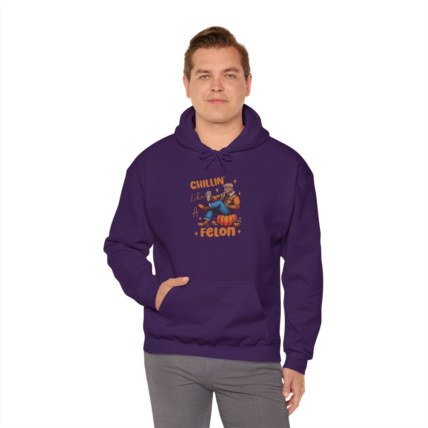 Chillin' Like a Felon Hoodie - Cozy Unisex Sweatshirt for Fall Celebrations