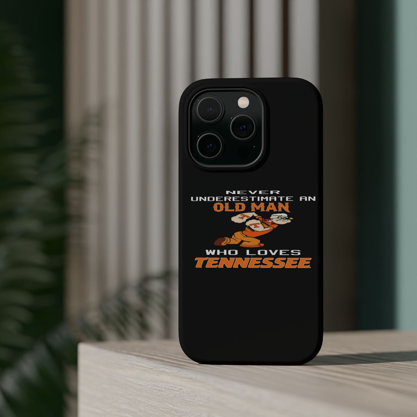 Tough Phone Case, Old Man Who Loves Tennessee, Gift for Grandpa, Tennessee Pride, Men's Accessories, Father's Day, Custom Cases