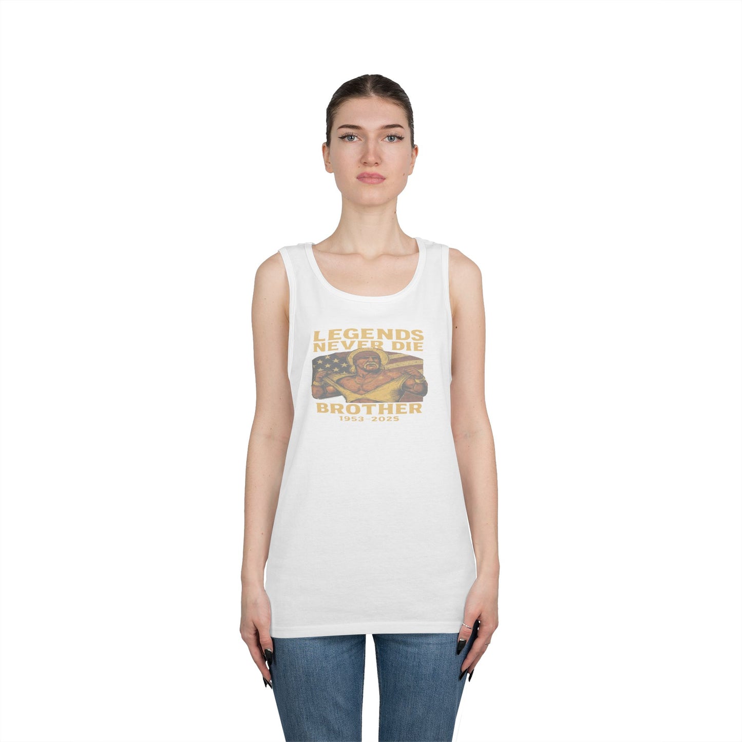 Unisex Heavy Cotton Tank Top | Legends Never Die Brother, Memorial Gift, Casual Wear, Summer Outfit, Unique Tribute
