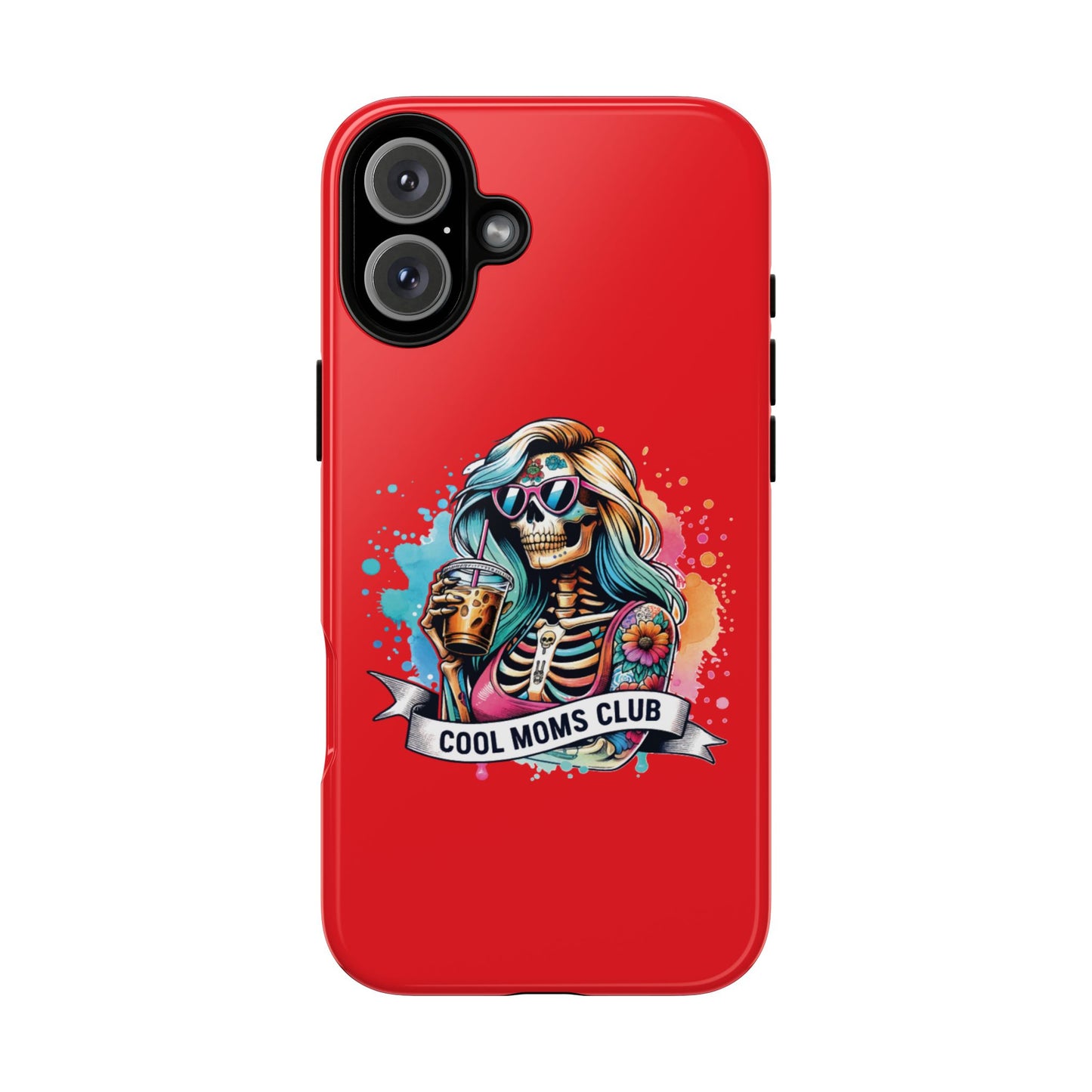Cool Moms Club Phone Case - Tough Cases, Funky Phone Cover, Gift for Moms, Skeleton Design, Trendy Tech Accessories