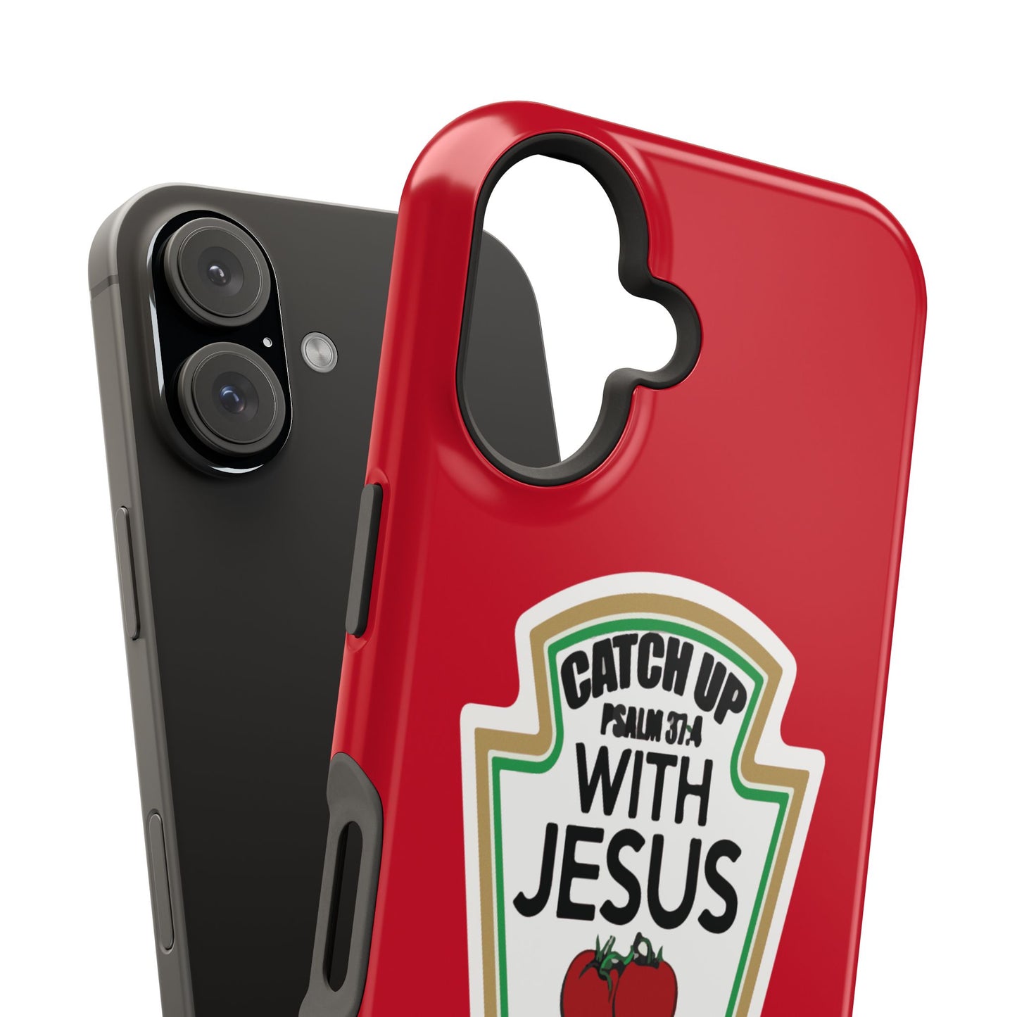 Fun Christian Phone Case, Catch Up with Jesus, Impact-Resistant, Faith-Based Gift, Religious Accessories, Bible Verses