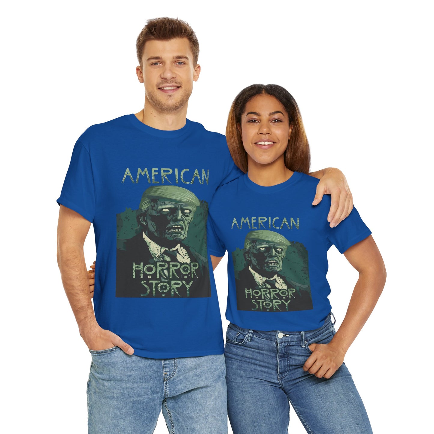 American Horror Story Unisex Heavy Cotton Tee, Horror Fan Gift, Graphic Tee, Halloween Costume, TV Show Merch