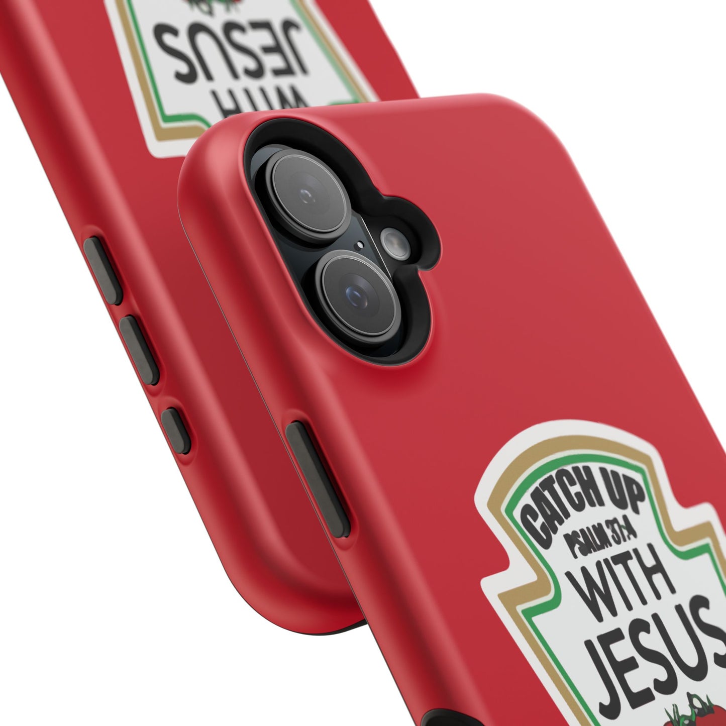 Fun Christian Phone Case, Catch Up with Jesus, Impact-Resistant, Faith-Based Gift, Religious Accessories, Bible Verses