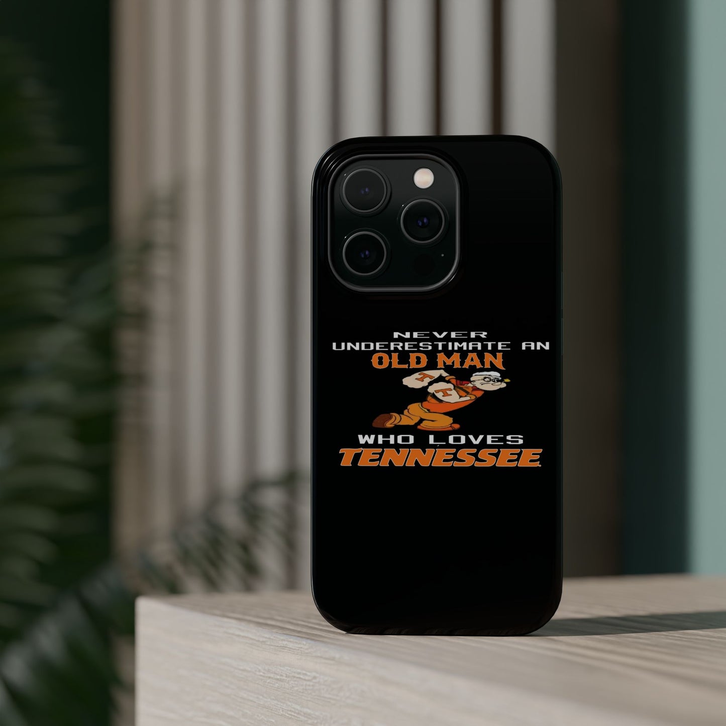 Tough Phone Case, Old Man Who Loves Tennessee, Gift for Grandpa, Tennessee Pride, Men's Accessories, Father's Day, Custom Cases