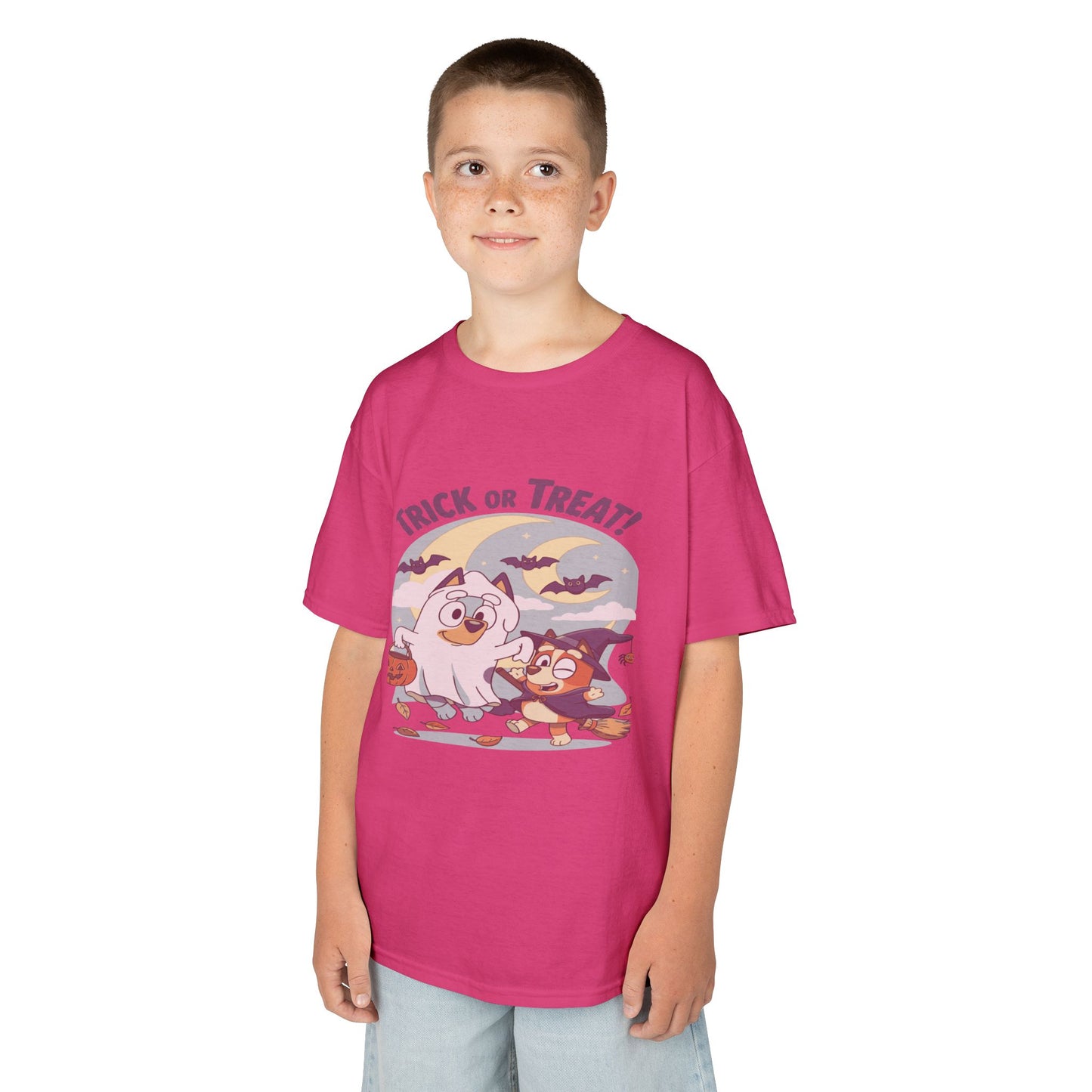Kids Halloween T-Shirt, Trick or Treat Tee, Fun Ghost & Owl Shirt, Spooky Season Apparel, Cute Costume Top for Kids