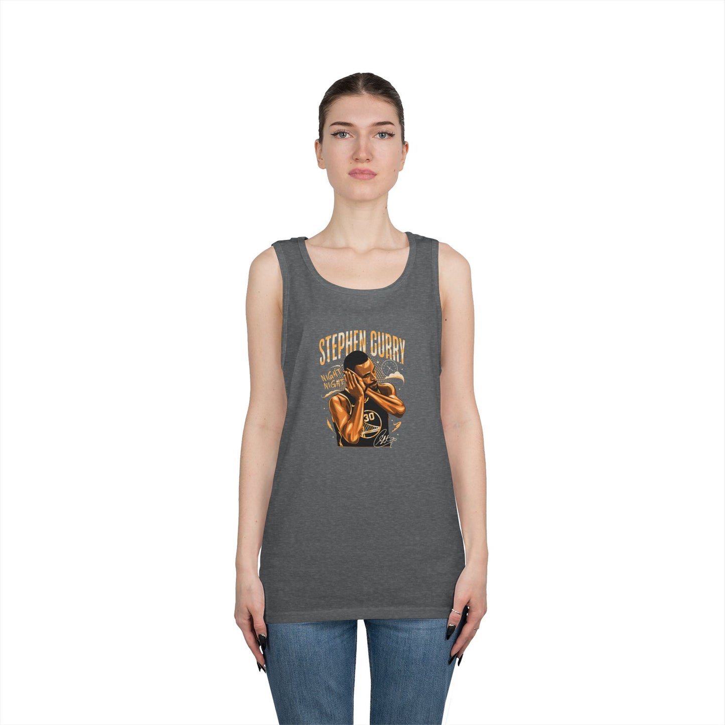 Unisex Heavy Cotton Tank Top - Stephen Curry Fan Apparel, Perfect for Sports Events, Summer Wear, Comfortable Activewear
