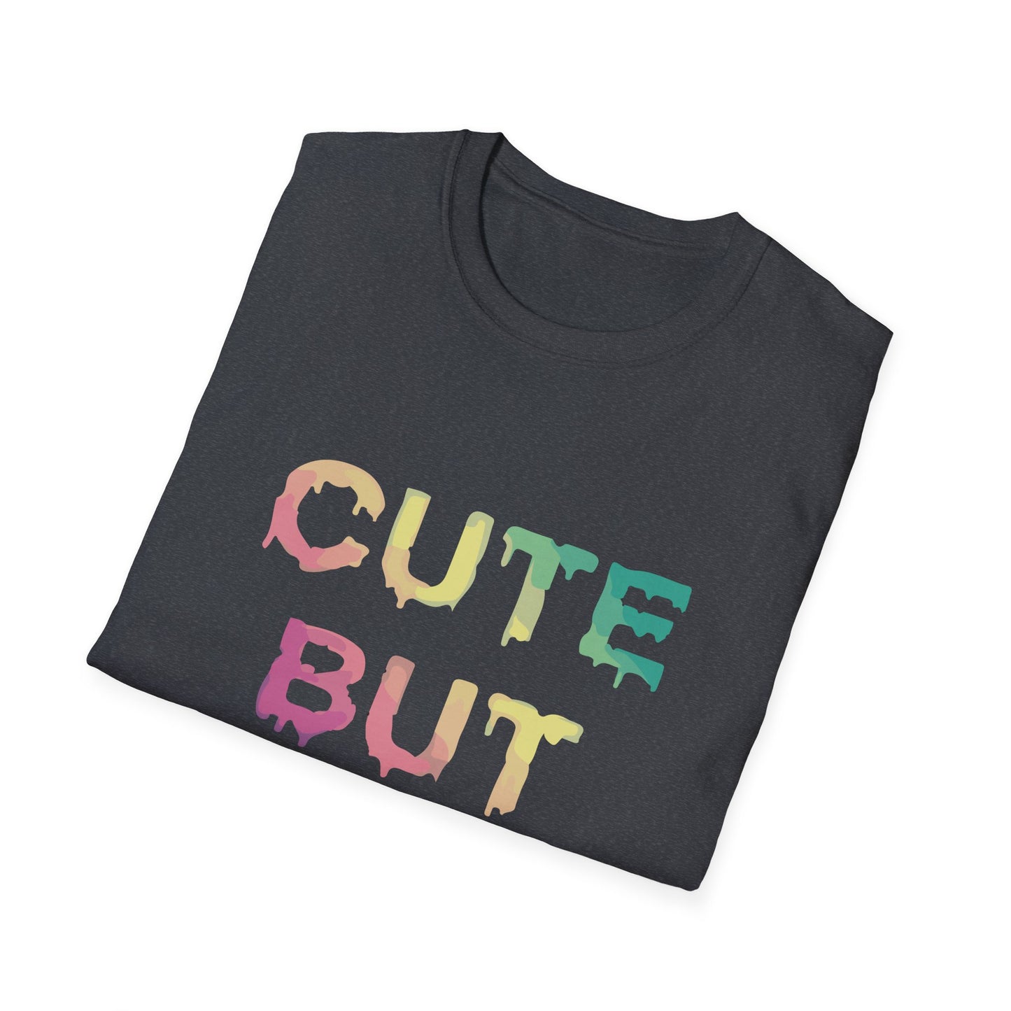 Cute But Psycho Unisex Softstyle T-Shirt, Trendy Graphic Tee, Casual Fashion, Gift for Friends, Everyday Wear, Birthday Present