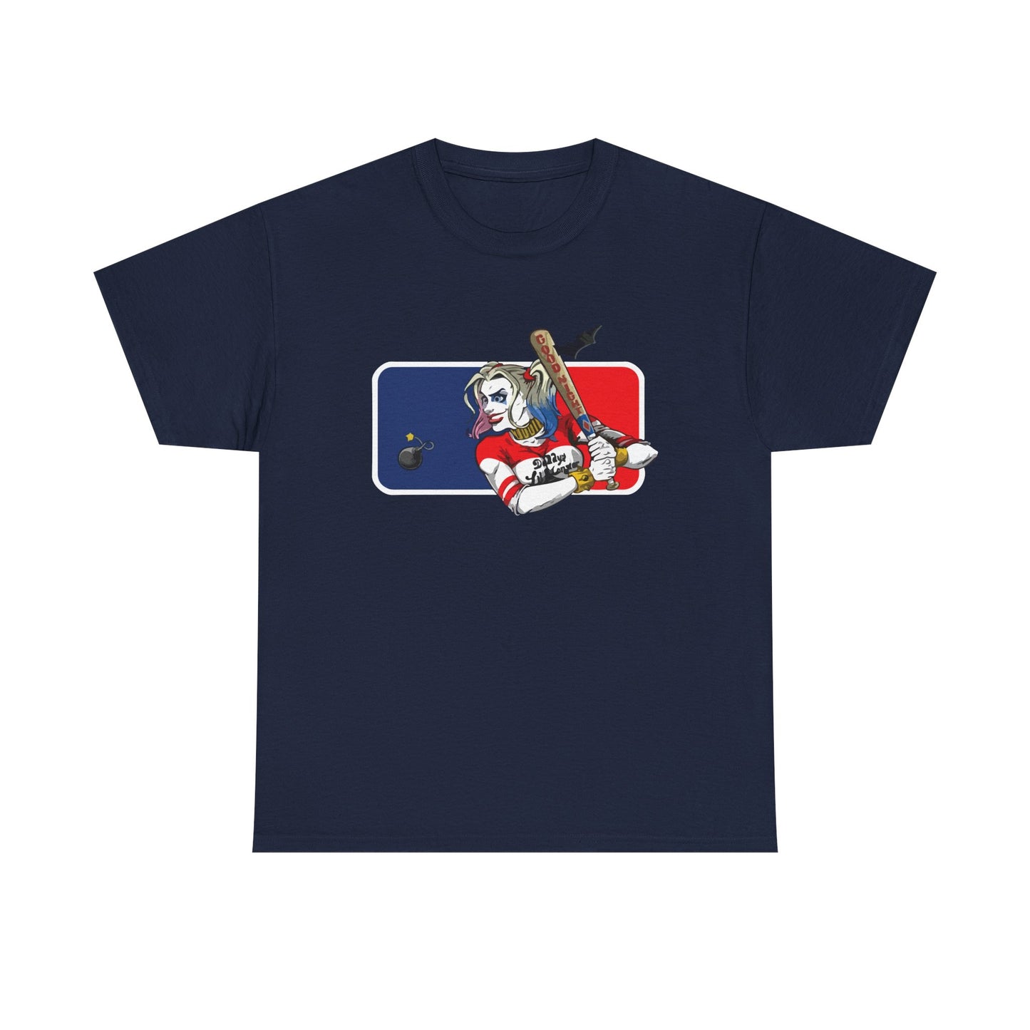 Unisex Baseball Graphic Tee - Harley Quinn DC Casual Wear for Sports Lovers