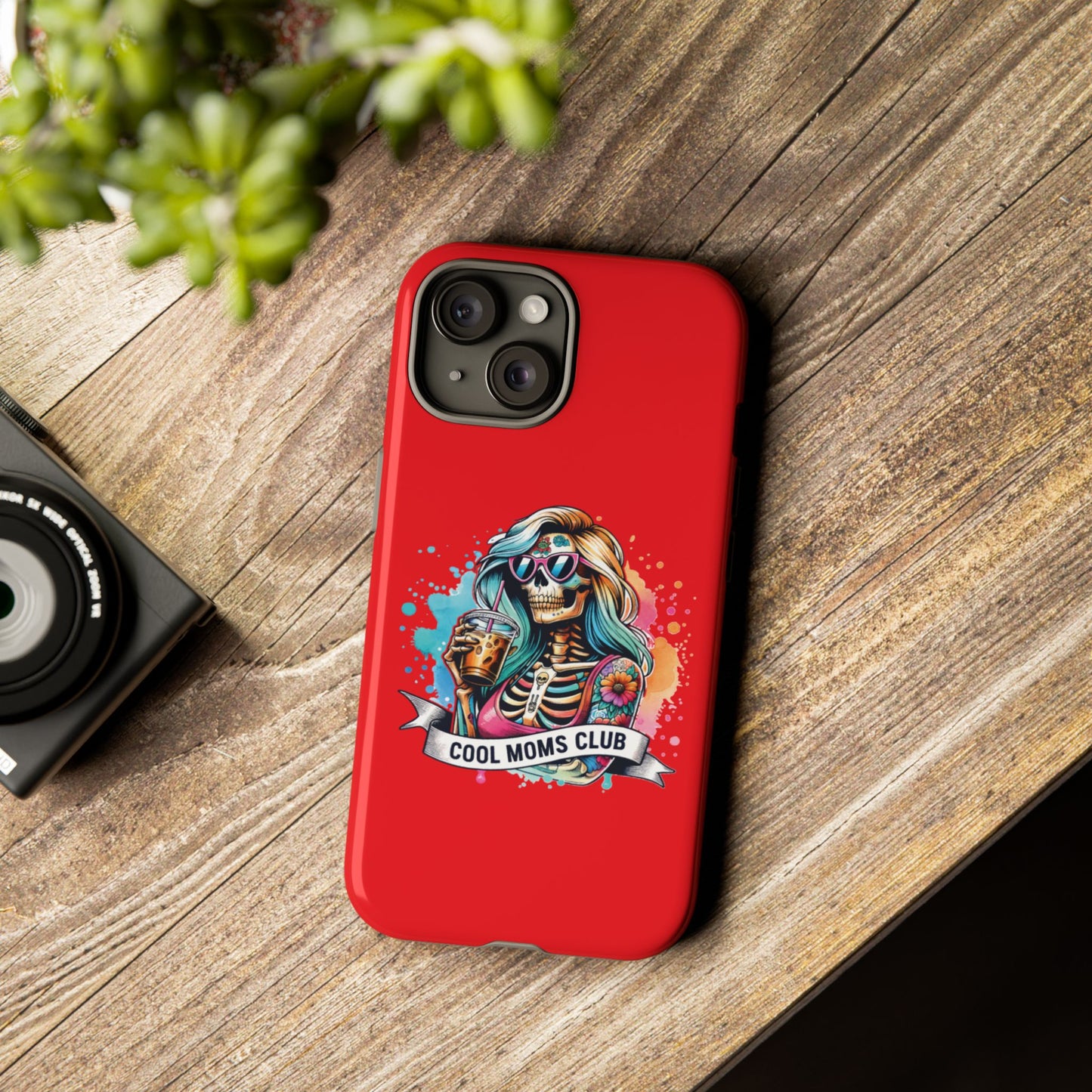 Cool Moms Club Phone Case - Tough Cases, Funky Phone Cover, Gift for Moms, Skeleton Design, Trendy Tech Accessories