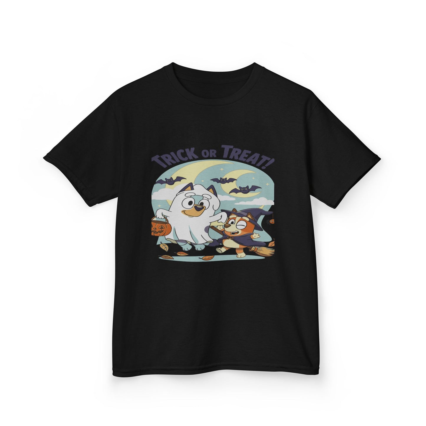 Kids Halloween T-Shirt, Trick or Treat Tee, Fun Ghost & Owl Shirt, Spooky Season Apparel, Cute Costume Top for Kids