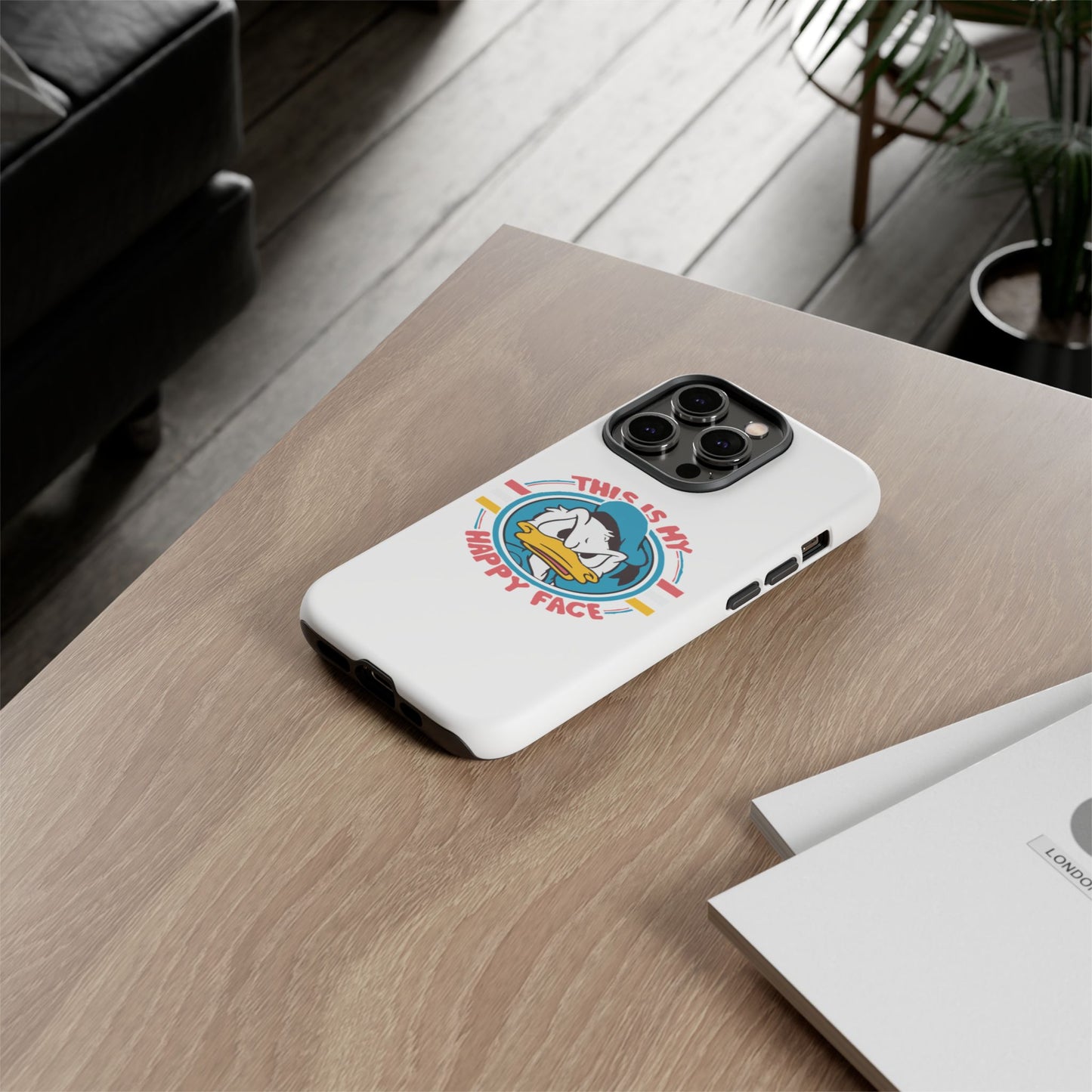 Tough Cases: This is My Happy Face Phone Case, Funny Phone Case, Donald Duck Case, Cute Phone Accessory, Gift for Disney Fans
