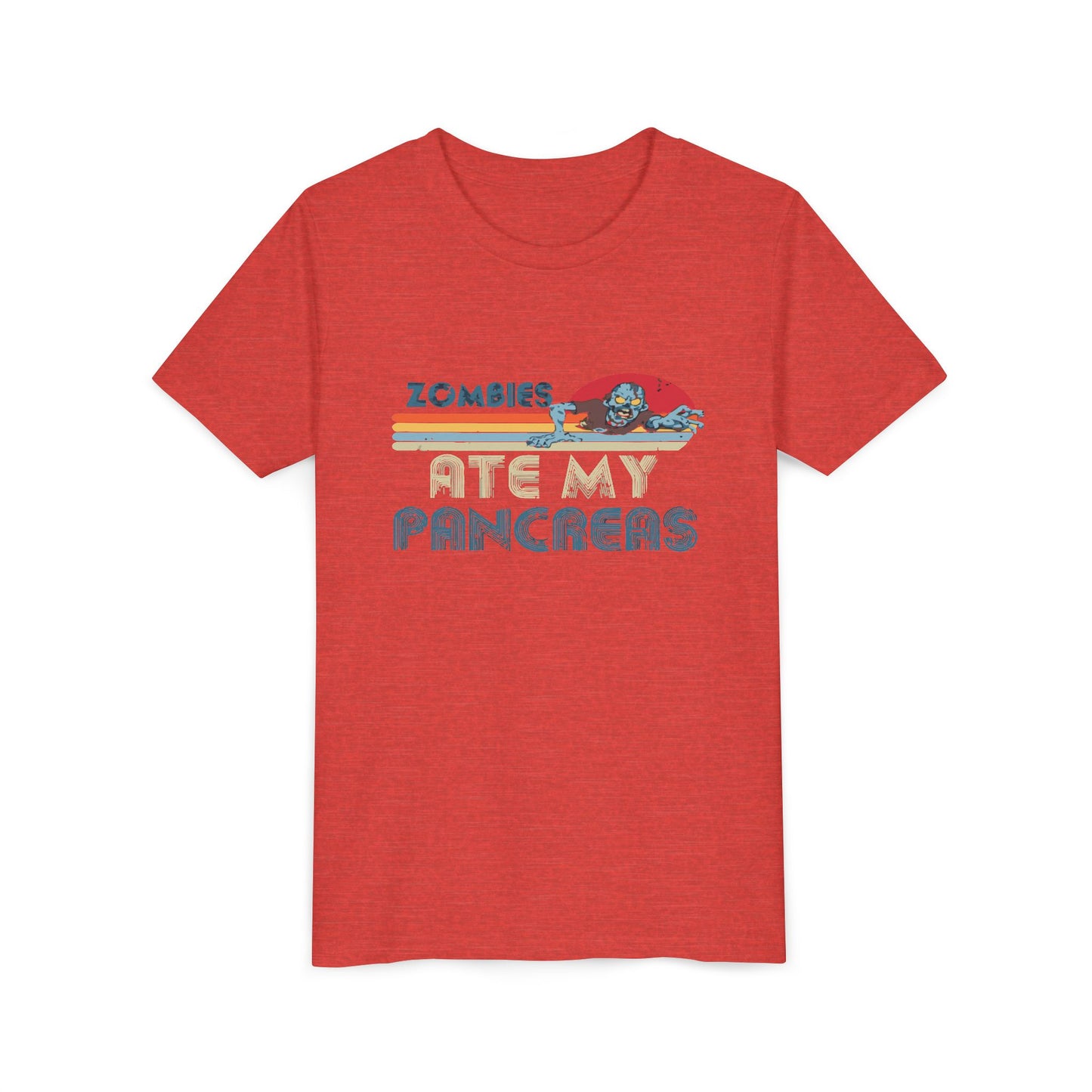 Youth Zombie Tee, Cute Graphic T-Shirt for Kids, Fun Short Sleeve Top, Halloween Costume, Gift for Little Horror Fans