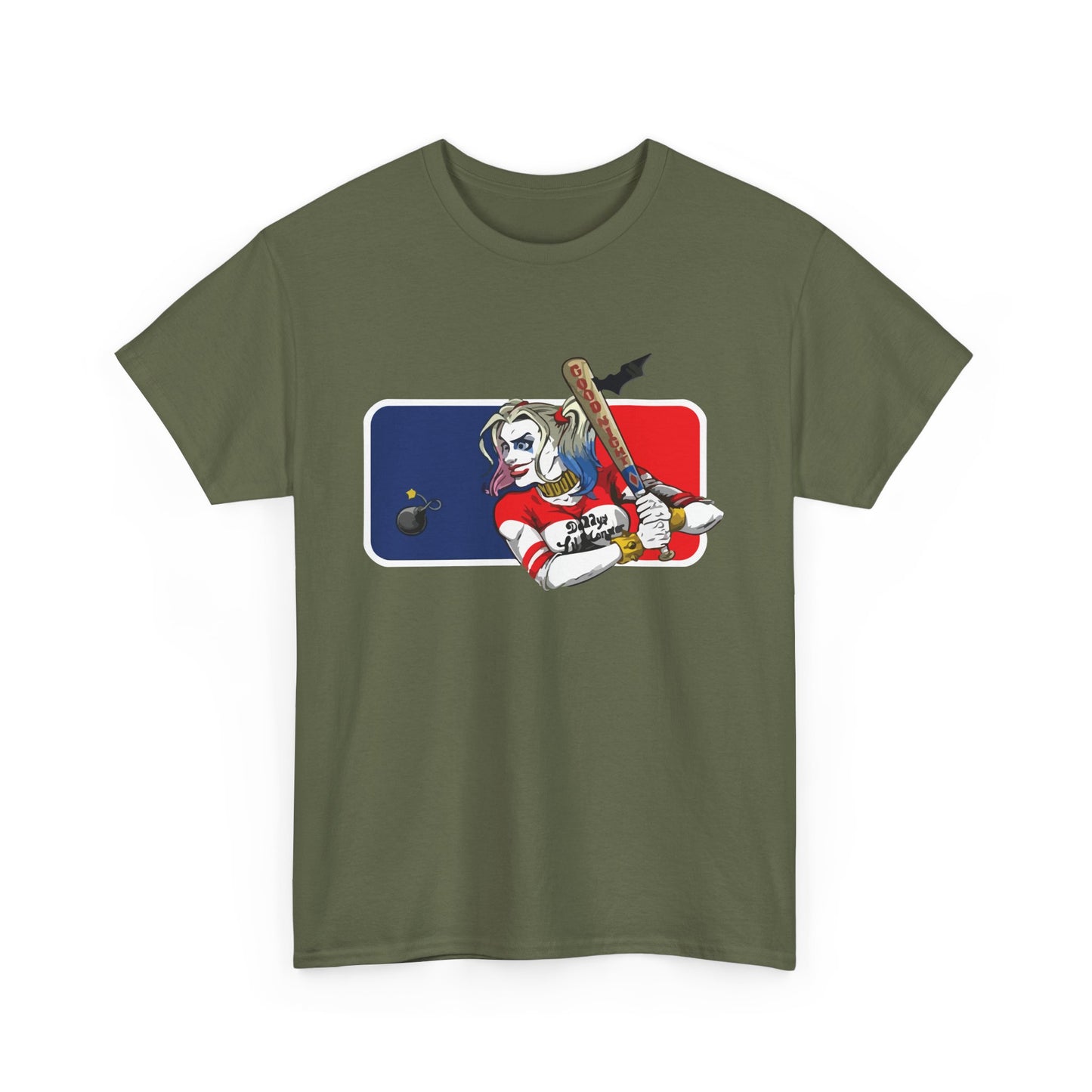 Unisex Baseball Graphic Tee - Harley Quinn DC Casual Wear for Sports Lovers