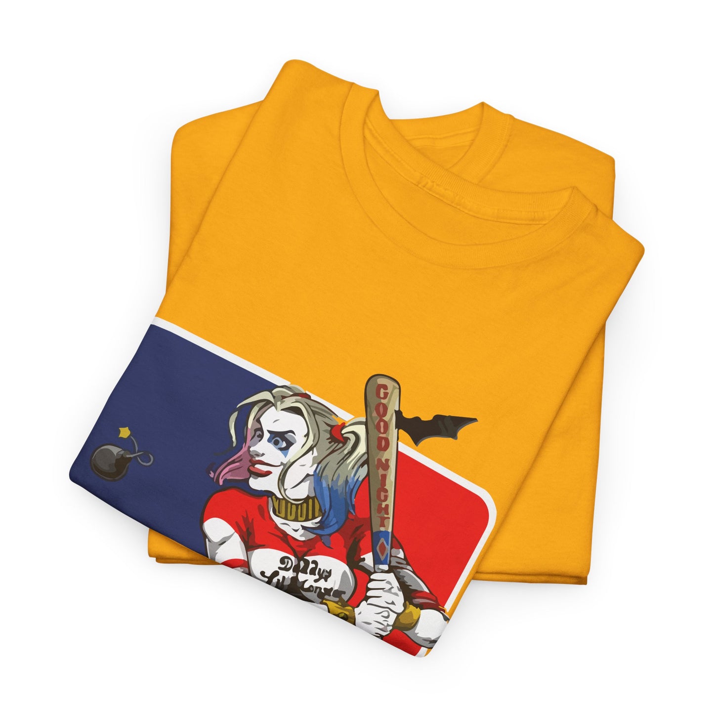 Unisex Baseball Graphic Tee - Harley Quinn DC Casual Wear for Sports Lovers