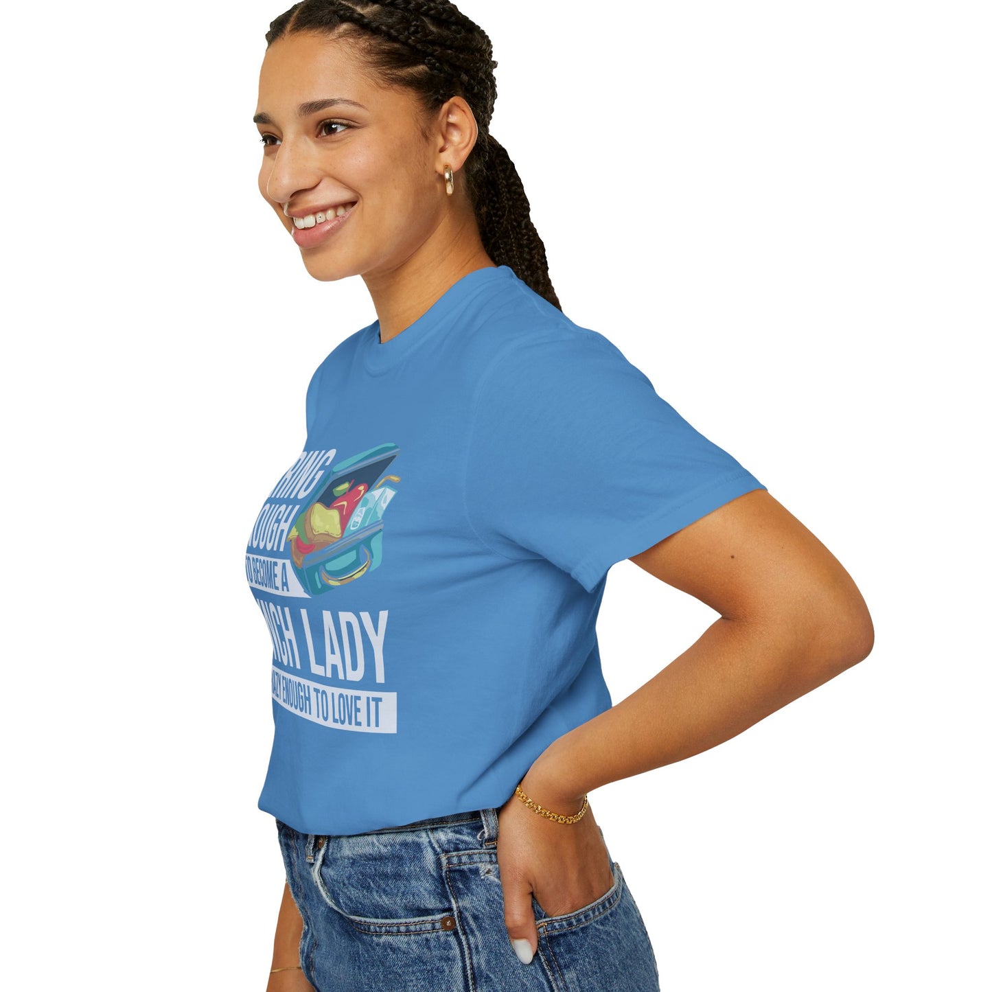 Lunch Lady Humor Unisex T-Shirt, Caring Enough to Become a Lunch Lady, Teacher Gift, Appreciation Gift, Funny T-Shirt, School Staff Tee