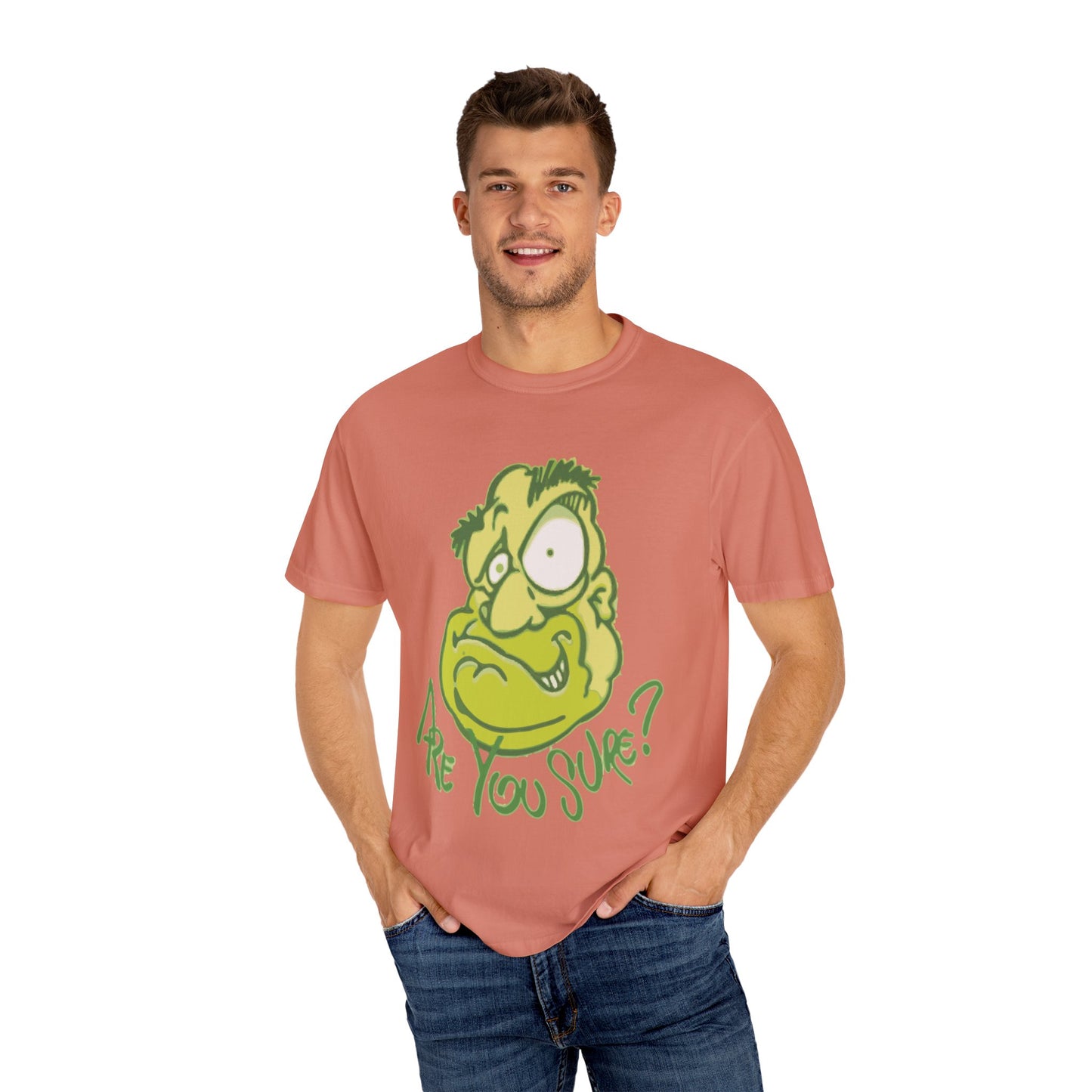 Unisex Garment-Dyed T-Shirt with Quirky Cartoon Design - Perfect for Casual Wear, Gifting, Parties, and Everyday Comfort