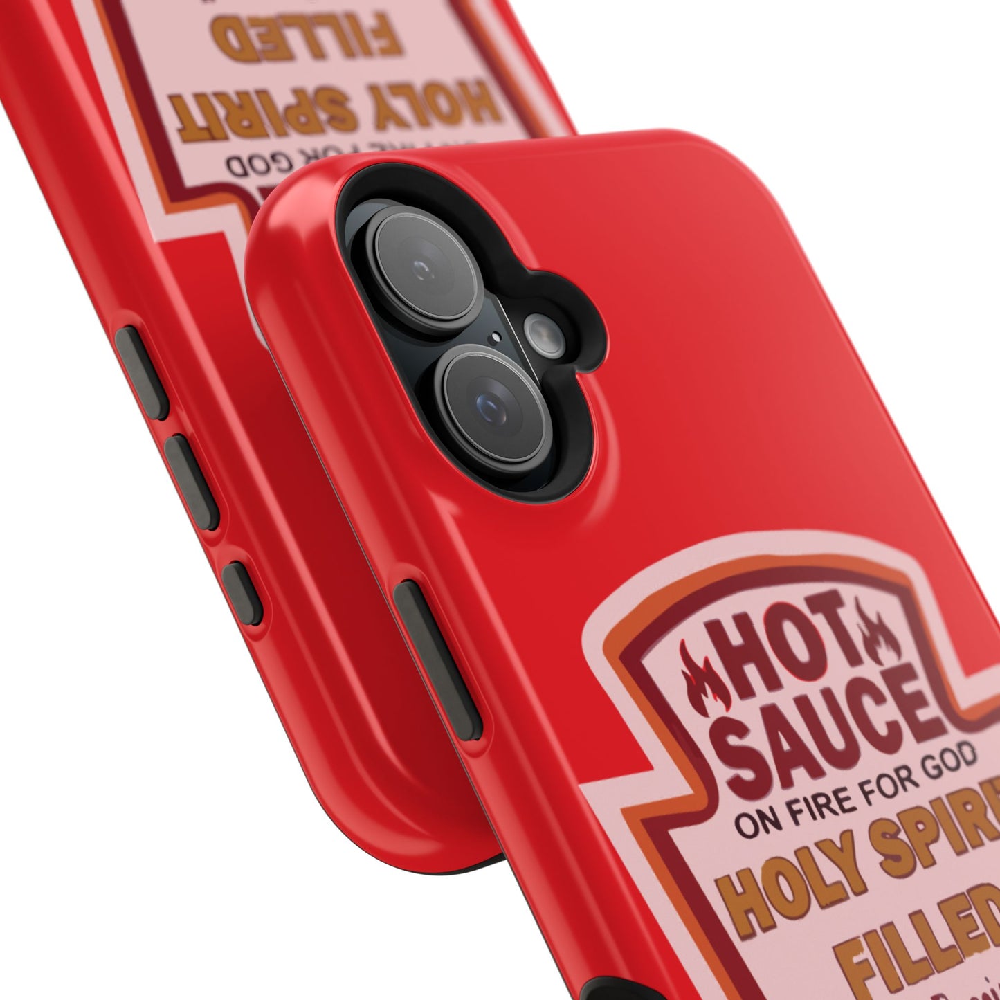 Holy Spirit Hot Sauce Phone Cases - Impact-Resistant, Christian Gift, Spiritual Reminder, Unique Design, Faith-Based Accessory