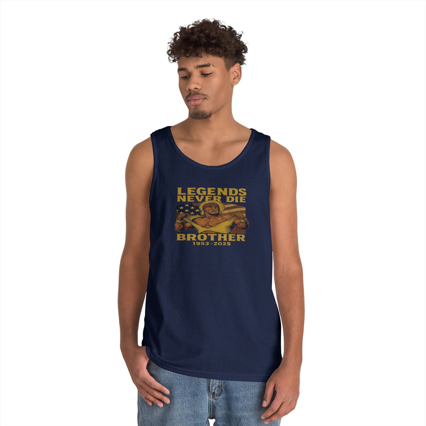 Unisex Heavy Cotton Tank Top | Legends Never Die Brother, Memorial Gift, Casual Wear, Summer Outfit, Unique Tribute