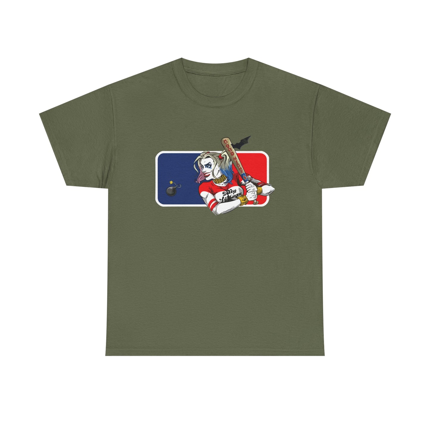 Unisex Baseball Graphic Tee - Harley Quinn DC Casual Wear for Sports Lovers