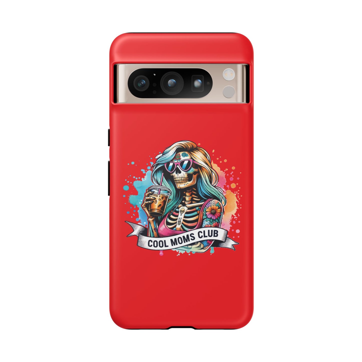 Cool Moms Club Phone Case - Tough Cases, Funky Phone Cover, Gift for Moms, Skeleton Design, Trendy Tech Accessories