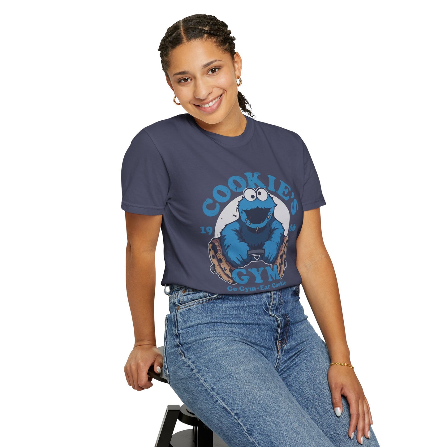 Cookie Monster Inspired Unisex T-Shirt, Fun Gift for Gamers, Casual Wear, Birthday Gift, Kitchen & Gym Motivation